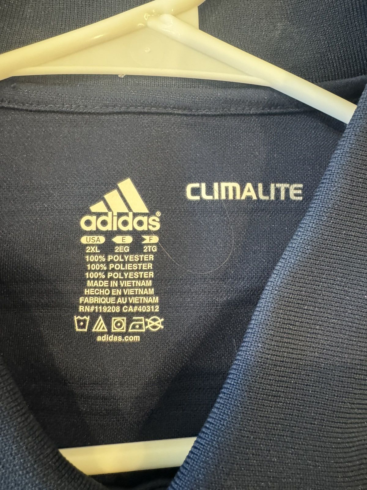 Adidas Vintage Adidas BYU Cougars Climalite Men's XXL Navy Polo Size US XXL / EU 58 / 5 - 3 Thumbnail