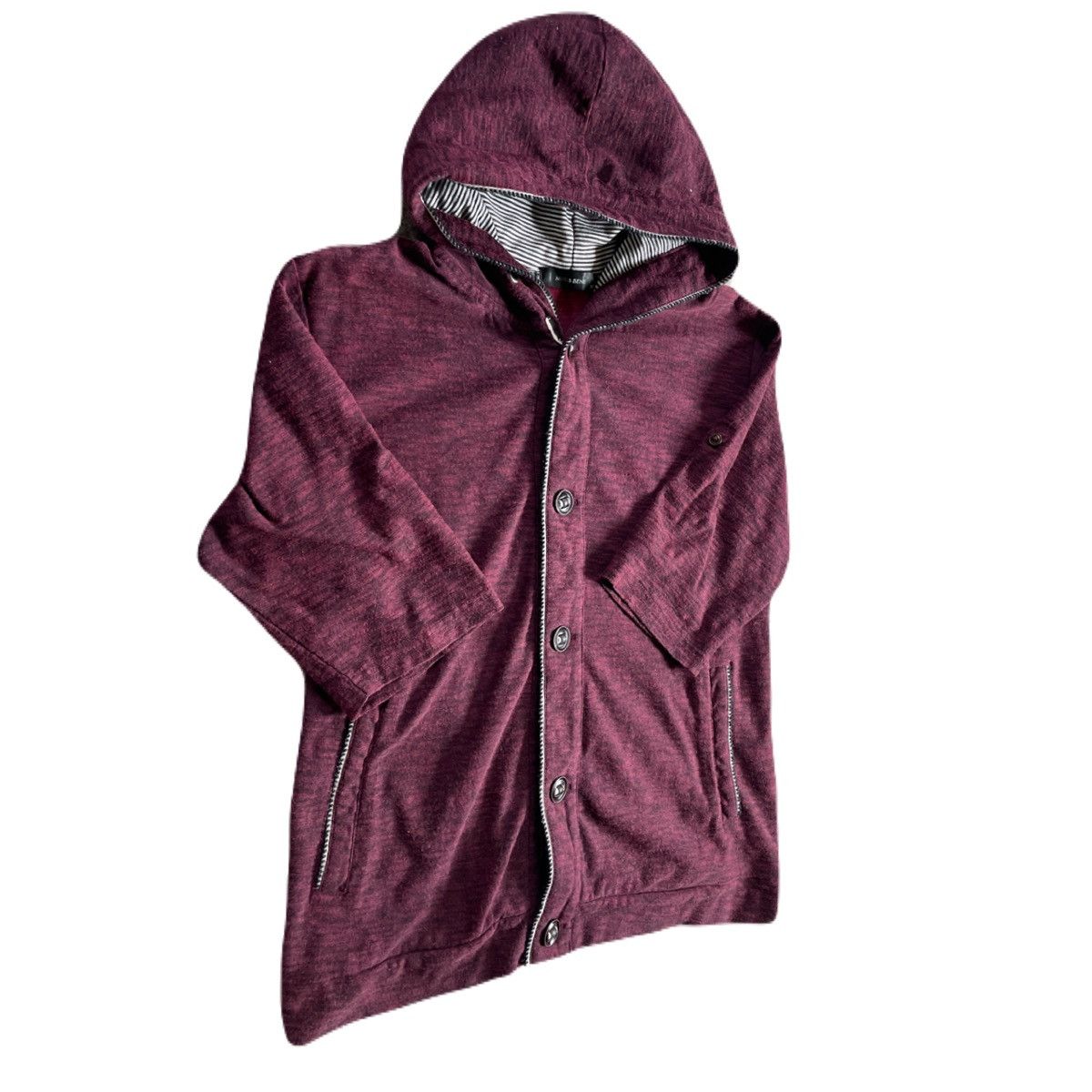 If Six Was Nine 2000s Japanese archive Vkei Slim-Fit Half Sleeve Hoodie Y2K Size US S / EU 44-46 / 1 - 3 Thumbnail