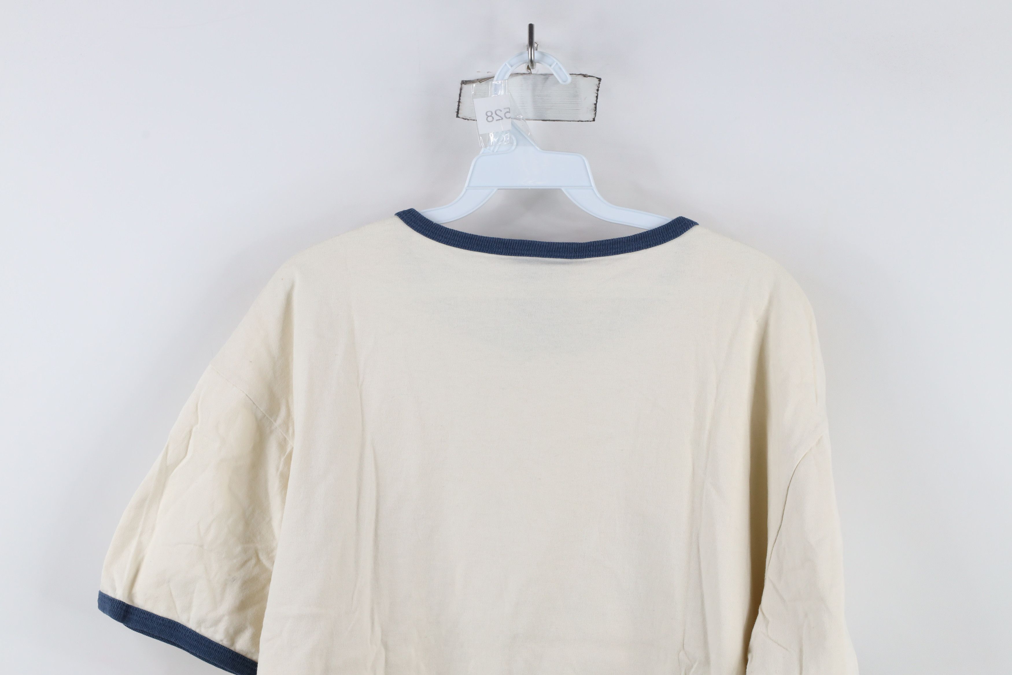 Ralph Lauren × Vintage Vintage 90s Ralph Lauren Short Sleeve Ringer T-Shirt Beige Size US L / EU 52-54 / 3 - 12 Thumbnail