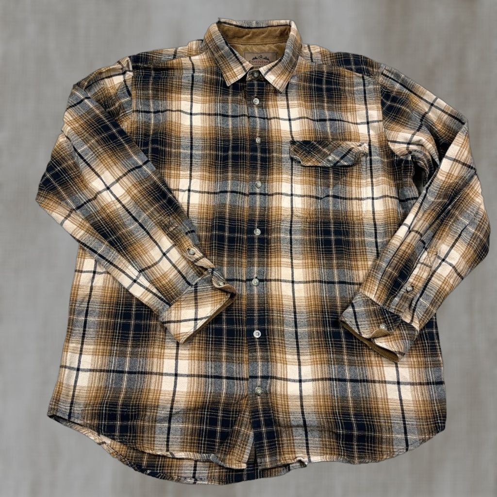 Vintage Legendary Whitetails Flannel Shirt Men XLT Brown Black Plaid Button Up Camp Ski Shirt Size US XL / EU 56 / 4 - 1 Thumbnail