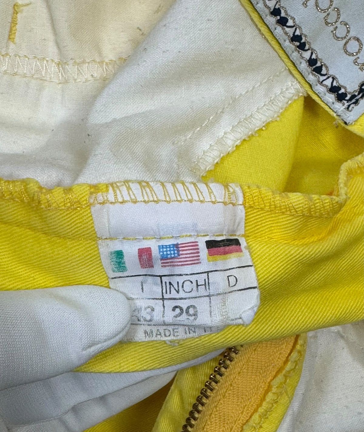 Vintage Roccobarocco Vintage Jeans Yellow Logo Size 29 Size 29" - 14 Thumbnail