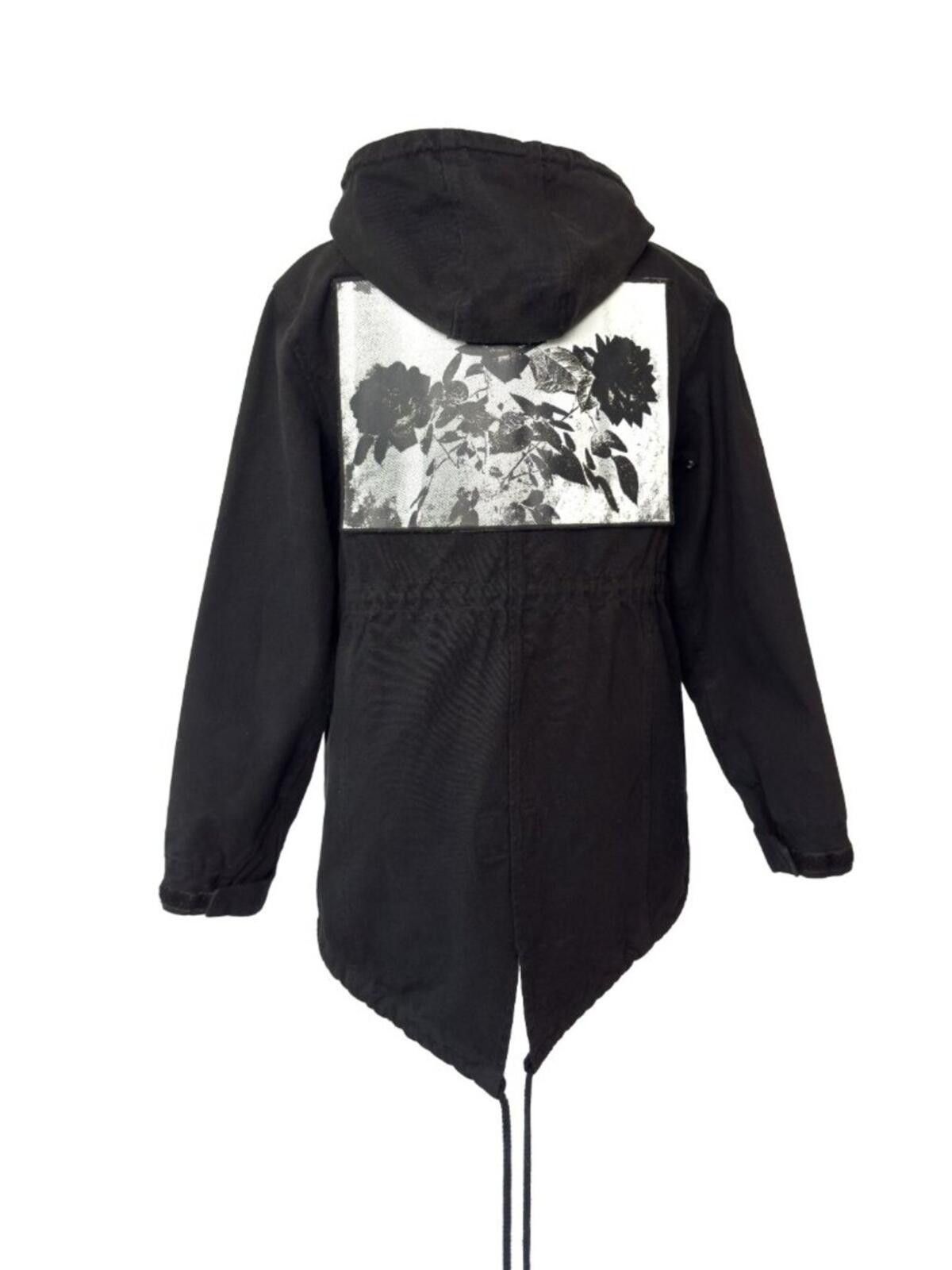 Babylon Babylon LA Hooded Parka Jacket Black, Rose Patches, Unisex M Size US M / EU 48-50 / 2 - 4 Thumbnail