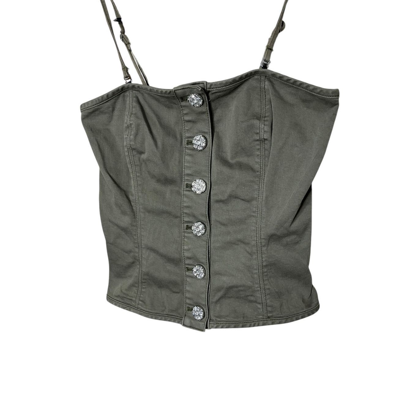 White House Black Market White House Black Market Y2K Green Bustier Size 0P Size XS / US 0-2 / IT 36-38 - 2 Thumbnail
