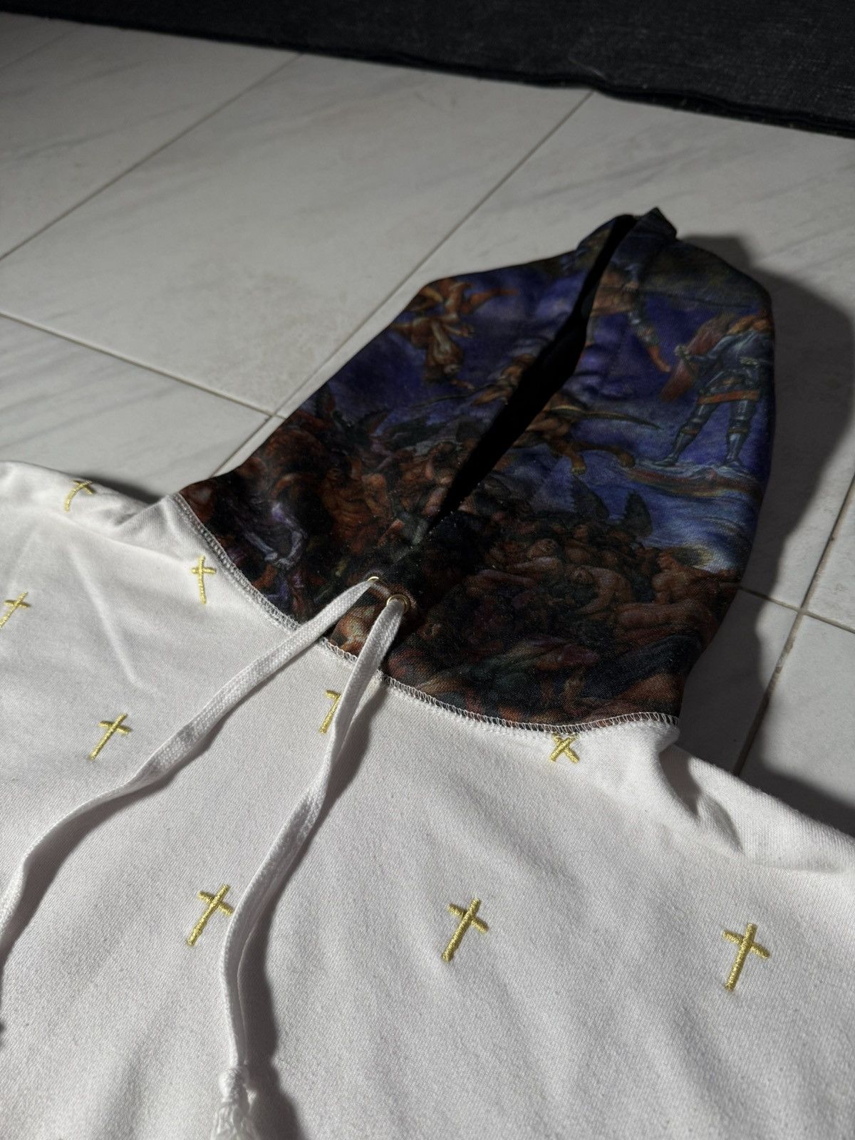 RARE FA White Gold Cross Cathedral Hoodie
