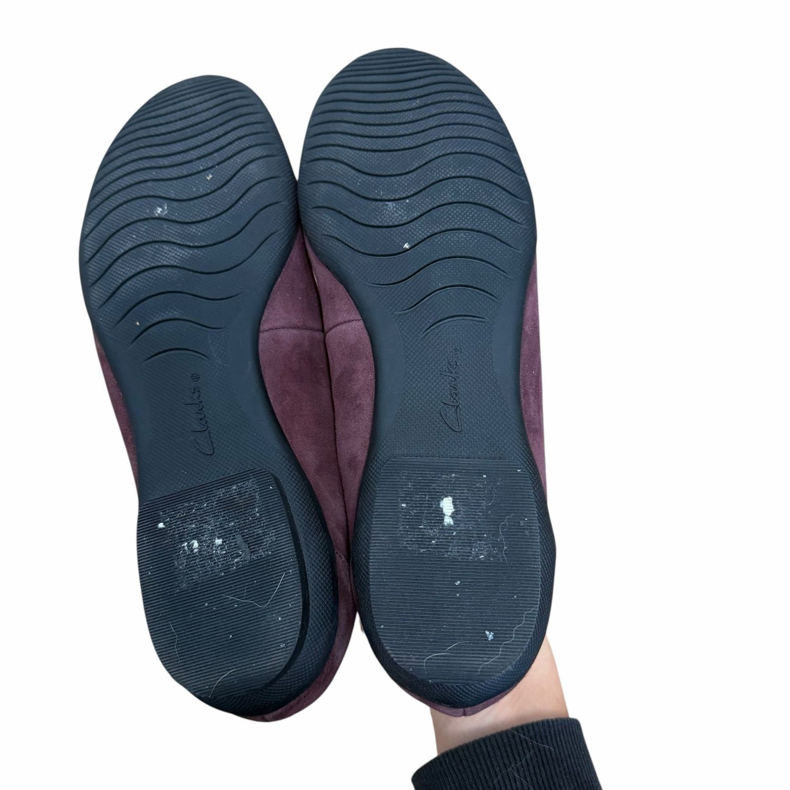 Clarks Clark’s Collection Maroon Suede Slip On Flats Sz 8.5 Size US 8.5 / IT 38.5 - 6 Thumbnail