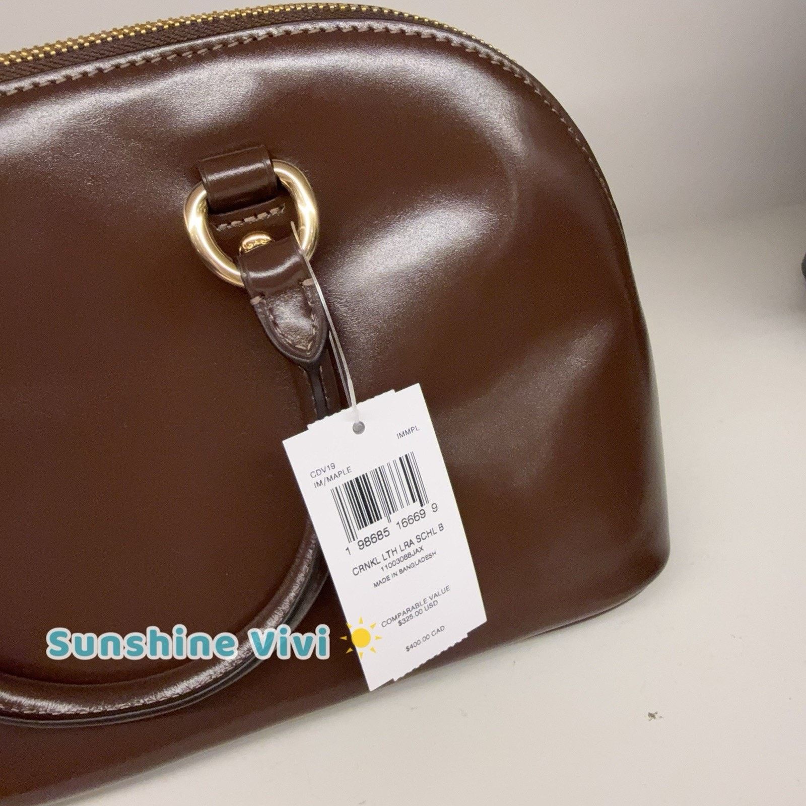 Coach NWT Coach Lara Bag Satchel Leather Handbag CDV19 Black Size ONE SIZE - 5 Thumbnail