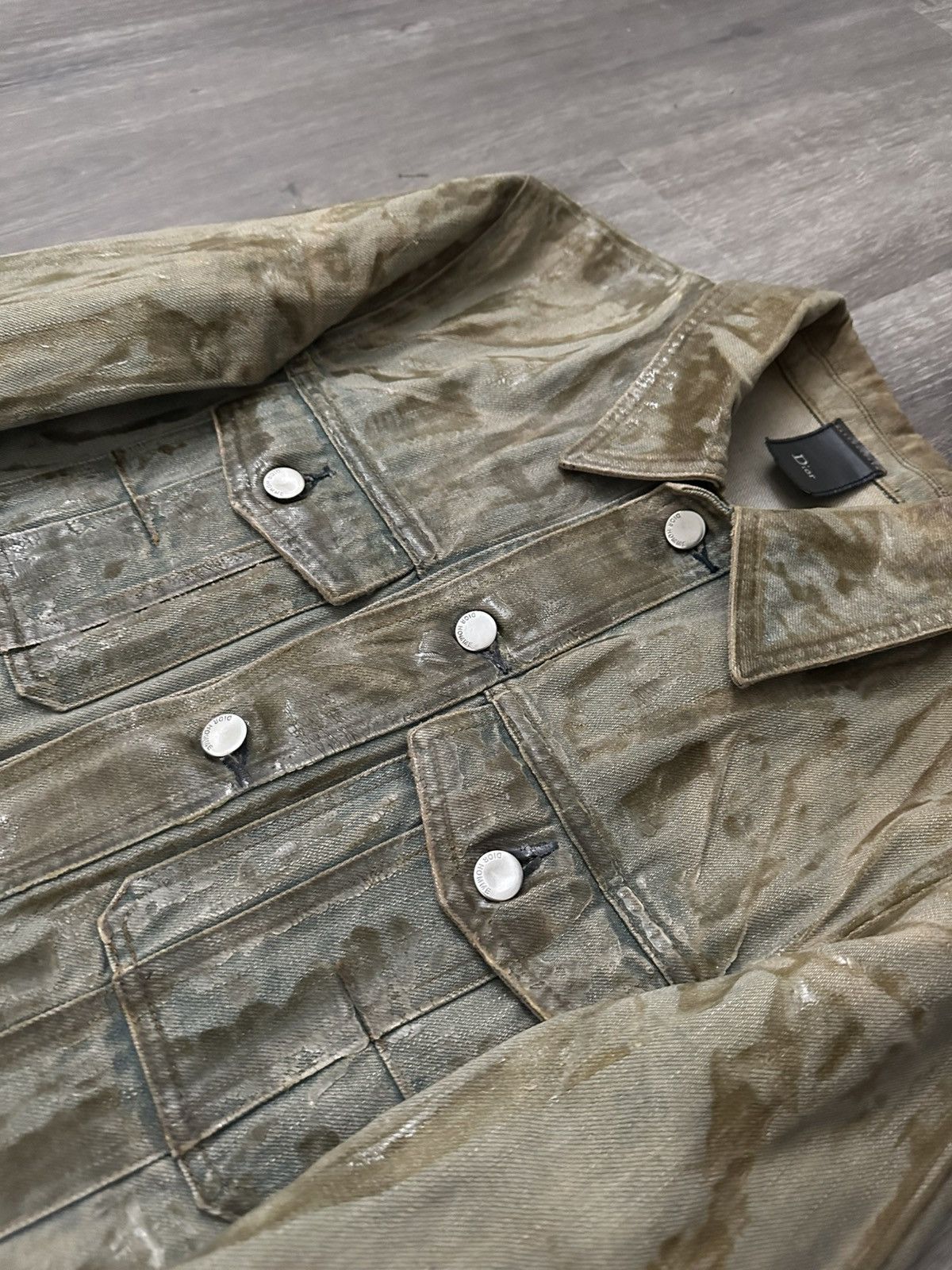 SS04 Dior Bleu Claire Waxed Denim Jacket