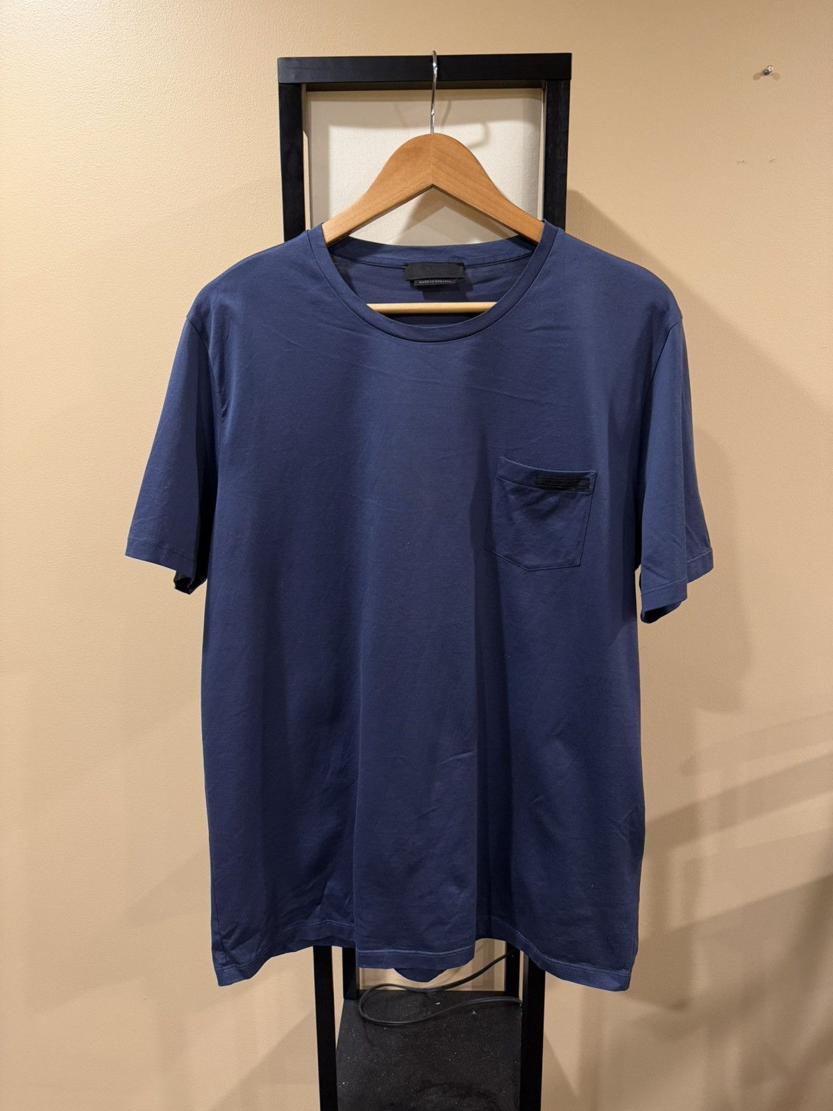 Prada Prada Navy Blue Pocket Mini Logo T-Shirt Size US XXL / EU 58 / 5 - 9 Thumbnail