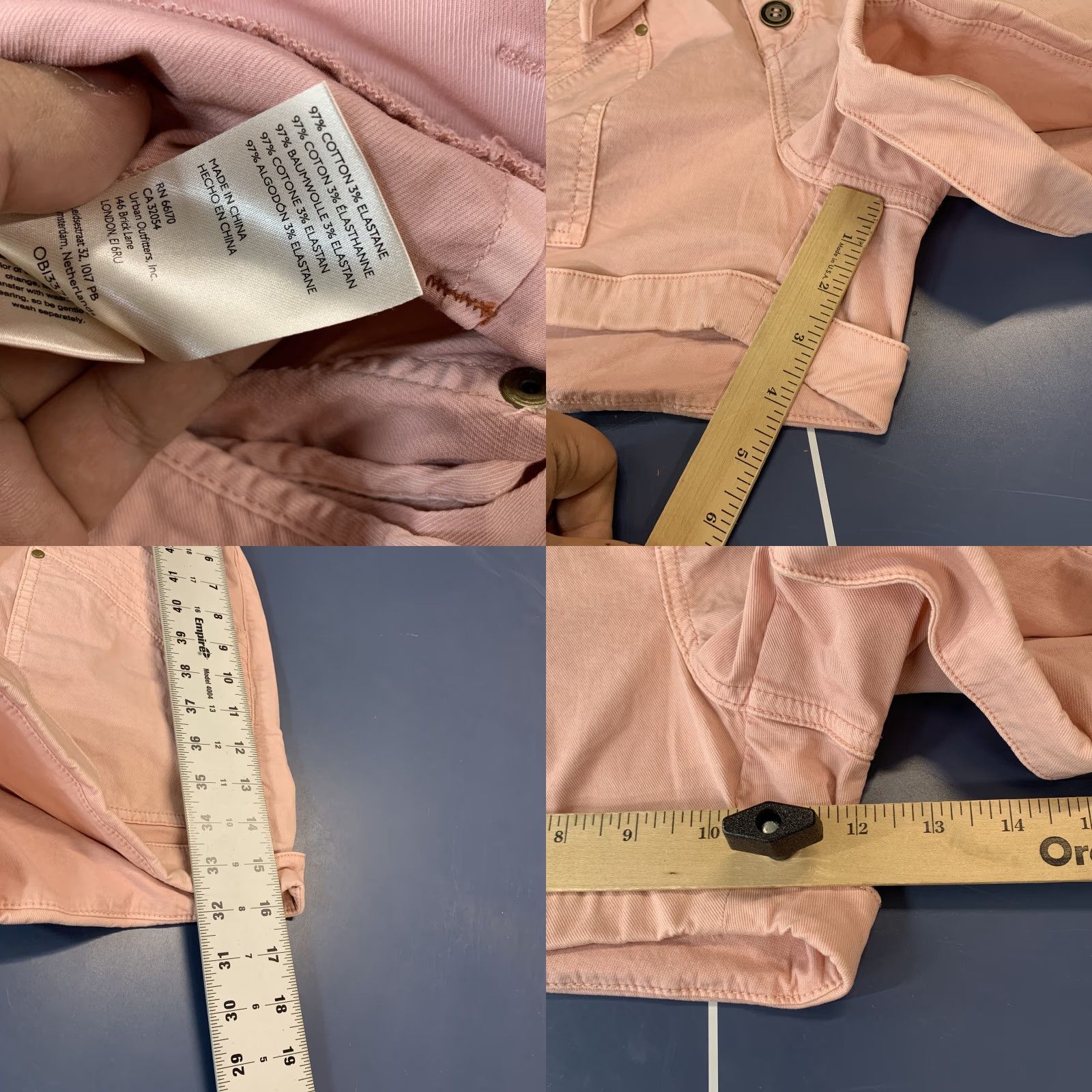 Anthropologie Anthropologie Shirts Womens Size 6 Pink High Waisted Aviator Cuffed Shorts 27x4 Casual Summer 27in Pink Womens Size 28" / US 6 / IT 42 - 8 Thumbnail