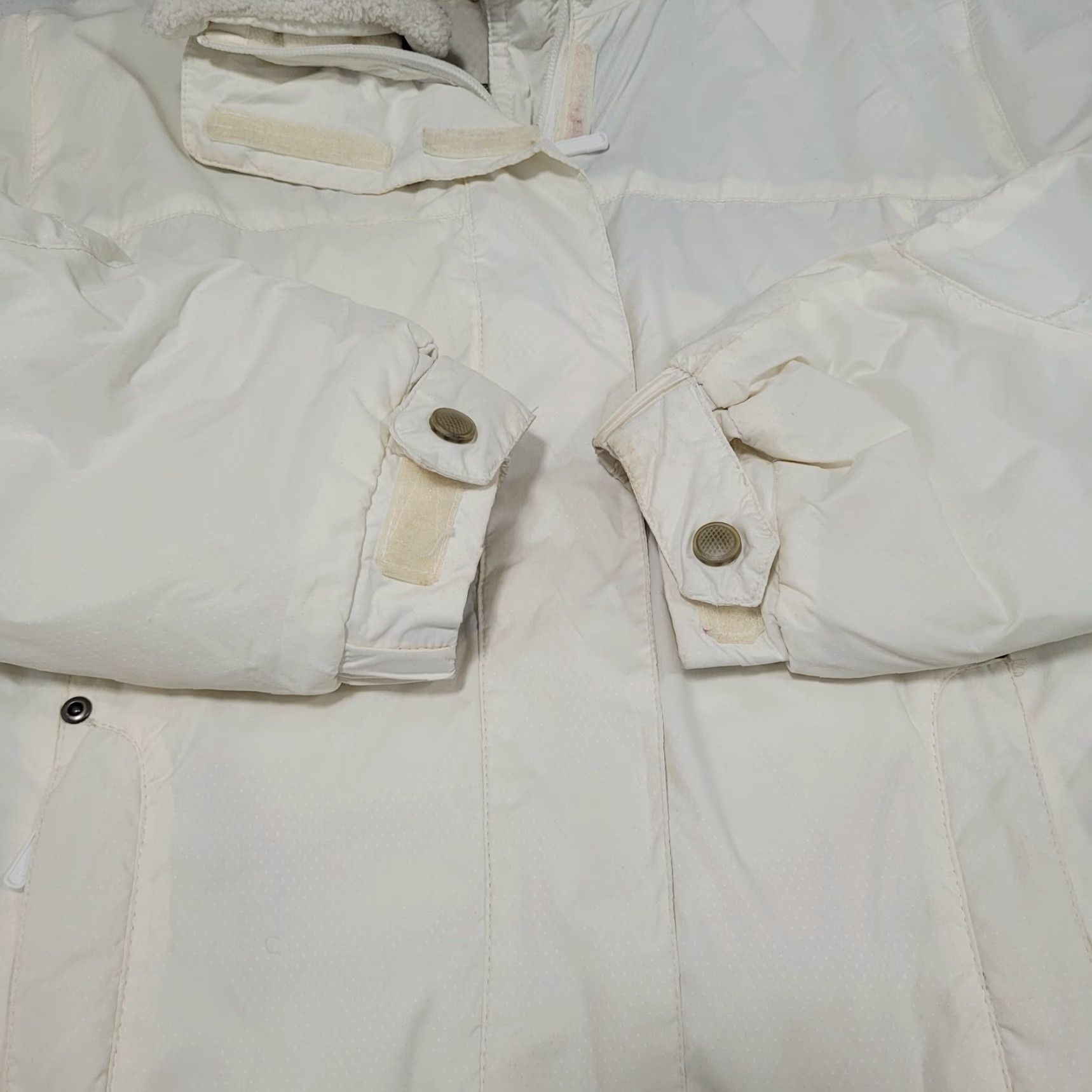 Vintage White Sierra Ivory Waterproof Breathable Hooded Insulated Zip Jacket M Size M / US 6-8 / IT 42-44 - 6 Thumbnail