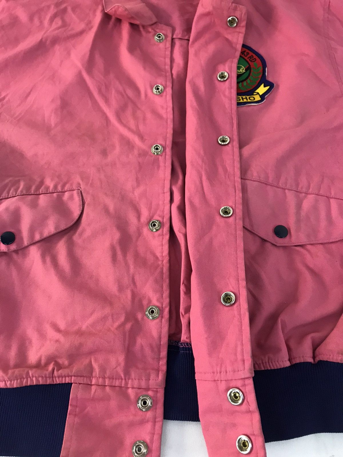 Japanese Brand 90s Kawasaki Bomber Jacket Uncle Bou Ohkasho Double Pocket Size US L / EU 52-54 / 3 - 6 Thumbnail