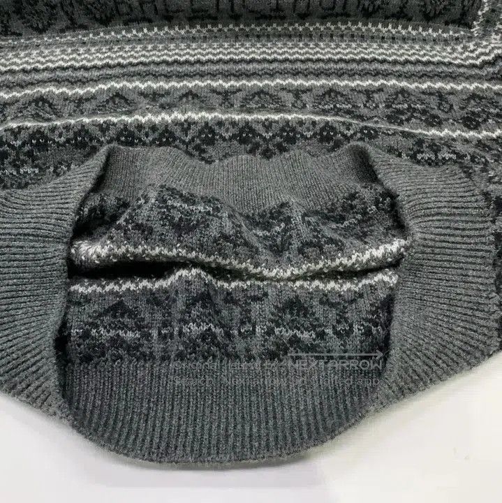 Balenciaga Balenciaga Men's Gray Sweater with Fair Isle Pattern. Size US L / EU 52-54 / 3 - 8 Thumbnail
