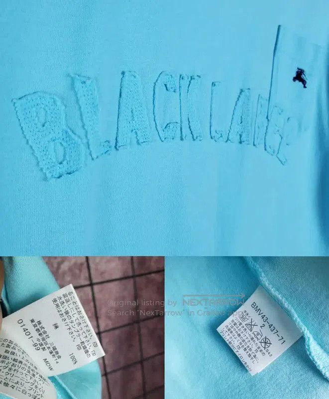 Burberry Burberry Summer Blue Cotton Short Sleeve T. Size US M / EU 48-50 / 2 - 6 Thumbnail