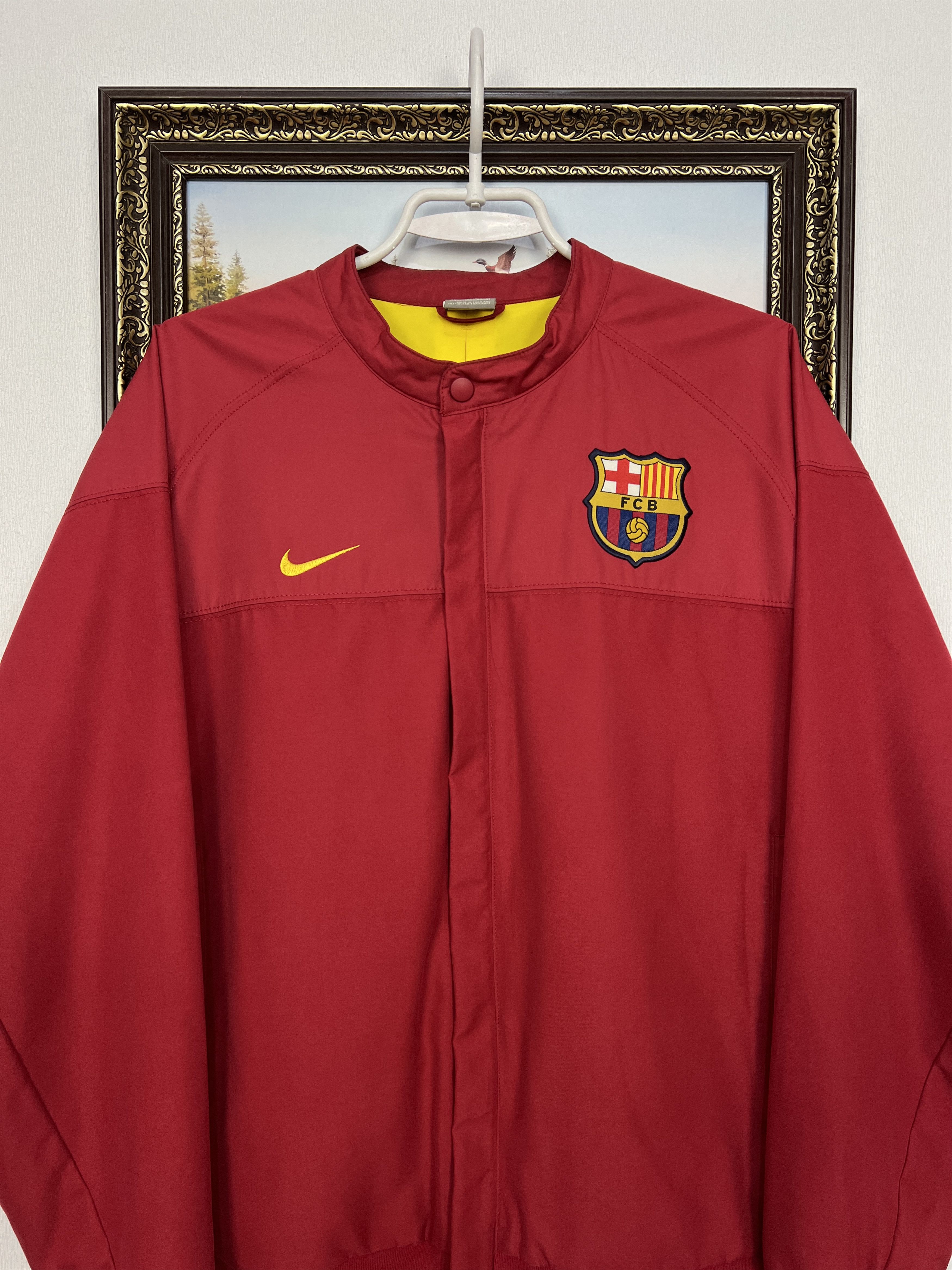 Nike Vintage Nike FC Barcelona Football Jacket Soccer Bomber Size US M / EU 48-50 / 2 - 2 Thumbnail