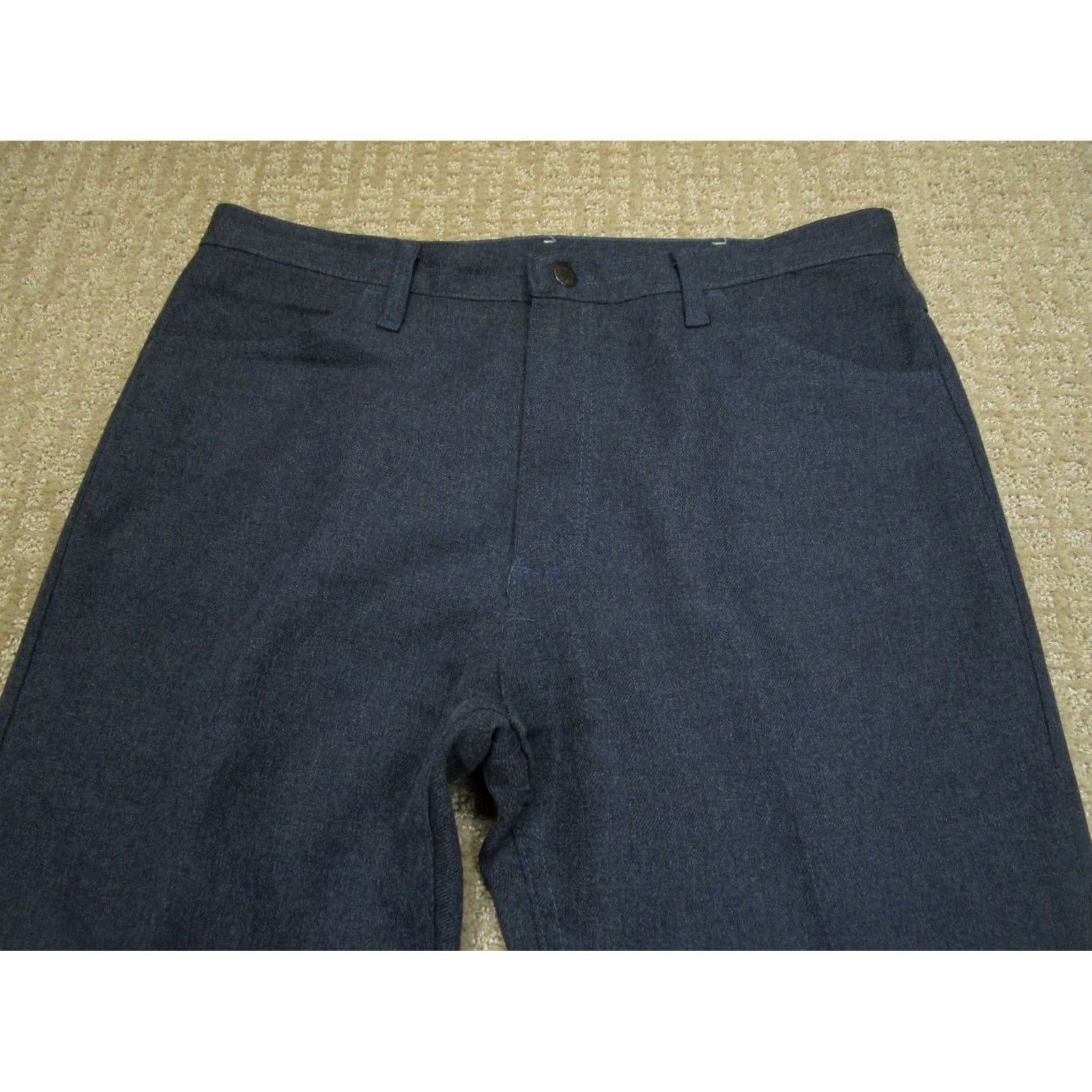 Wrangler VINTAGE Wrangler Pants Men 36x32 Blue Bootcut Slacks Western Cowboy Trousers USA Size US 36 / EU 52 - 2 Thumbnail