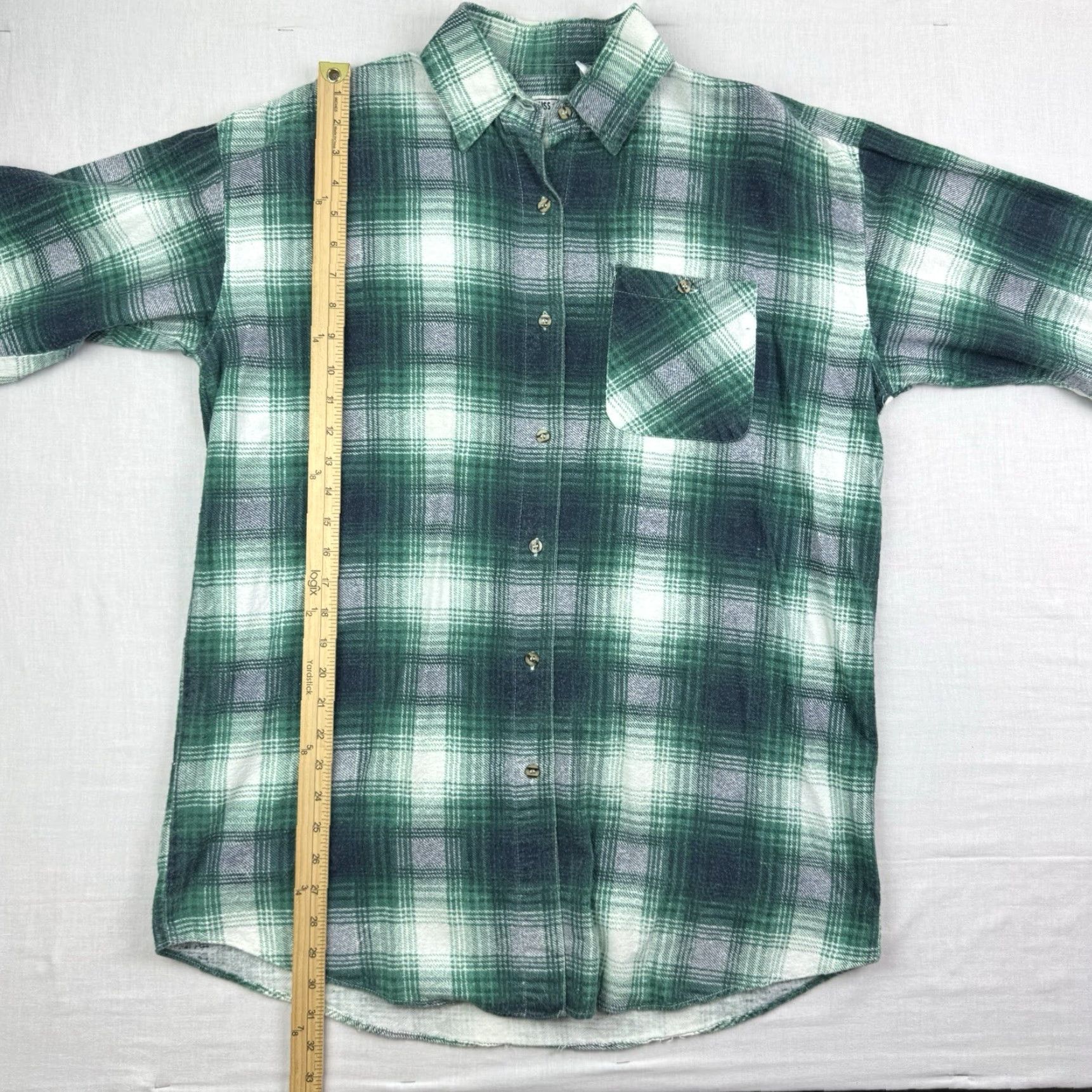 Vintage VINTAGE Kiss Club Collection Shirt Adult Large Green Plaid Flannel Y2K Outdoor Classic Womens Size L / US 10 / IT 46 - 6 Thumbnail