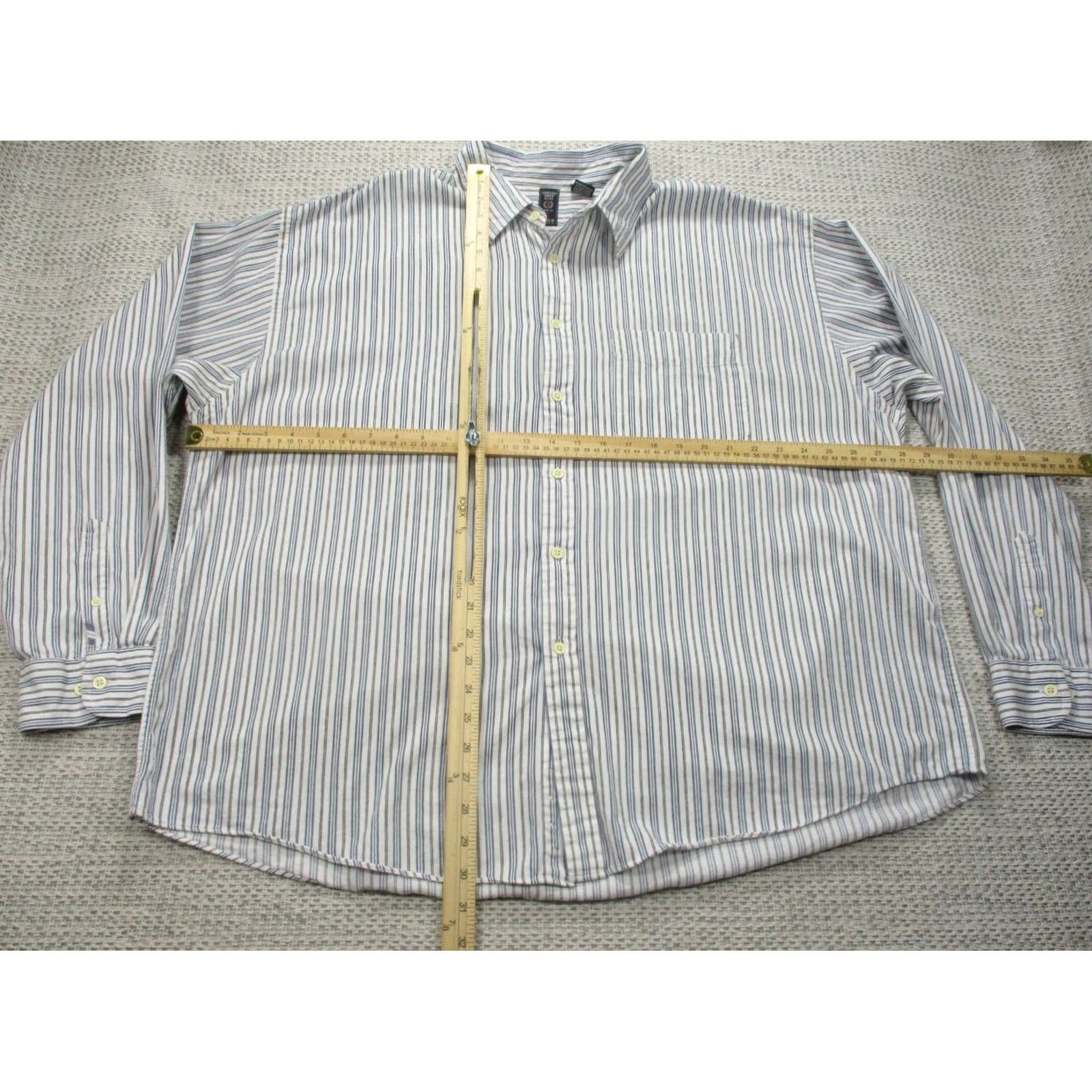 Izod VINTAGE IZOD Jeans Indigo Prep Shirt Mens 2XL XXL Long Sleeve Button Up Casual Size US XXL / EU 58 / 5 - 7 Thumbnail