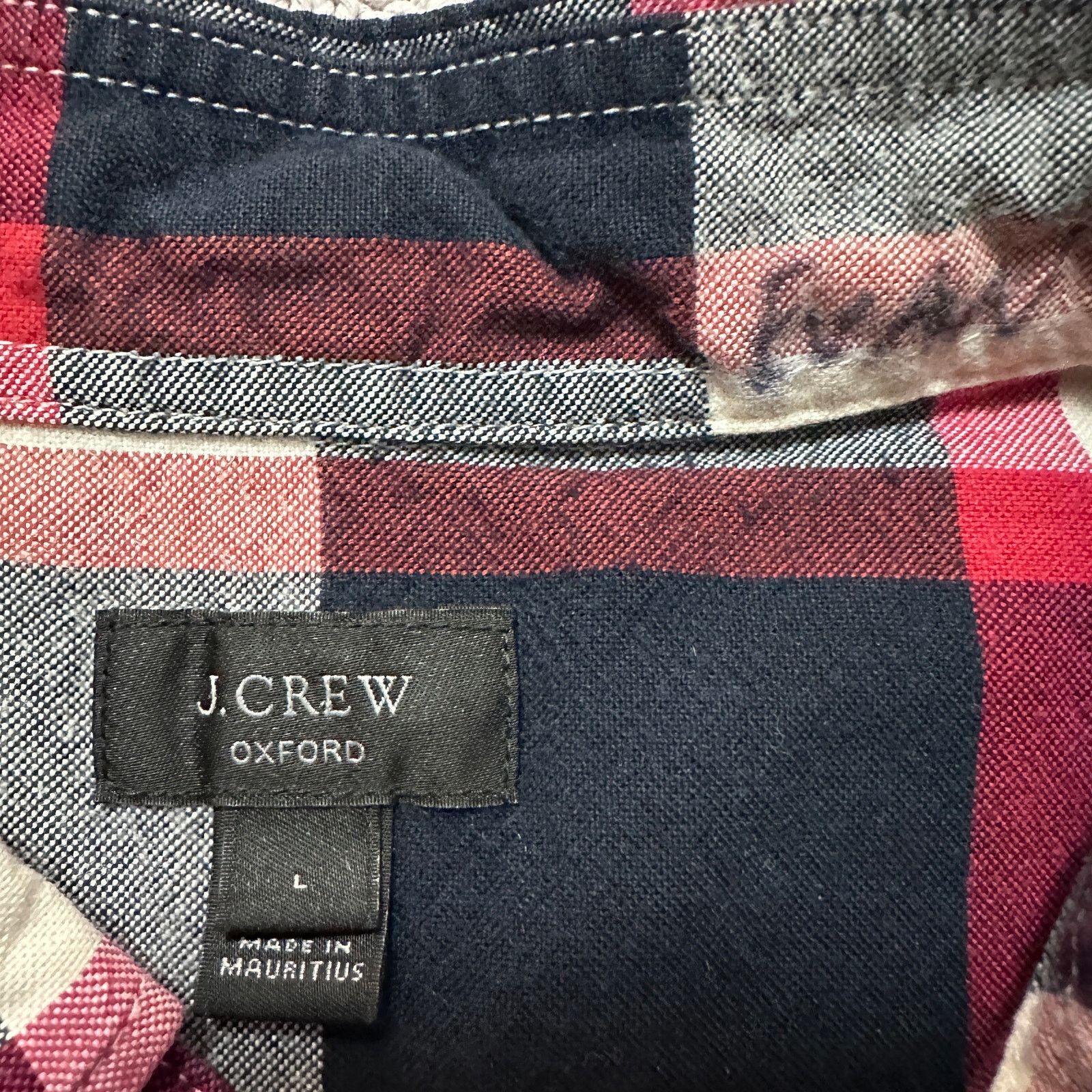 J.Crew J Crew navy buffalo plaid oxford button down Size US L / EU 52-54 / 3 - 5 Thumbnail
