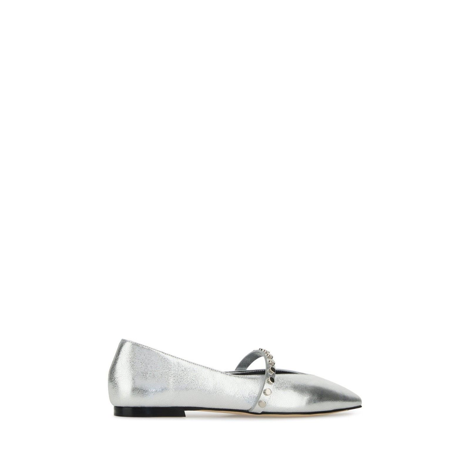 Alexander McQueen ALEXANDER MCQUEEN Stud Silver Leather Ballerina Flats New & Size US 8 / IT 38 - 3 Thumbnail