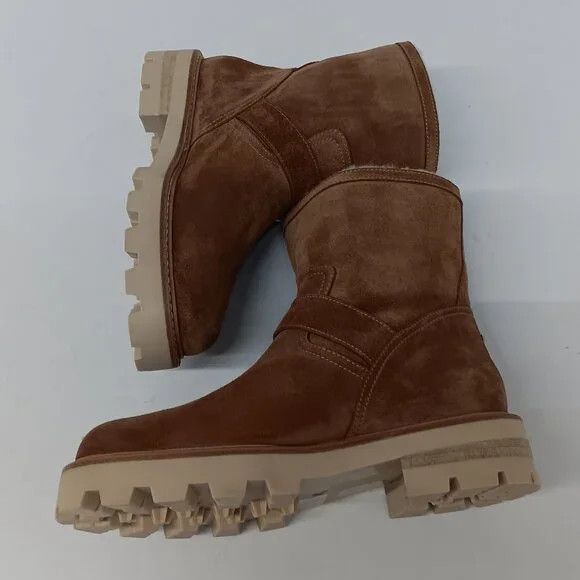 Jimmy Choo Jimmy Choo Youth II Shearling Lined Suede Biker Boots - EU36 Size US 6 / IT 36 - 6 Thumbnail