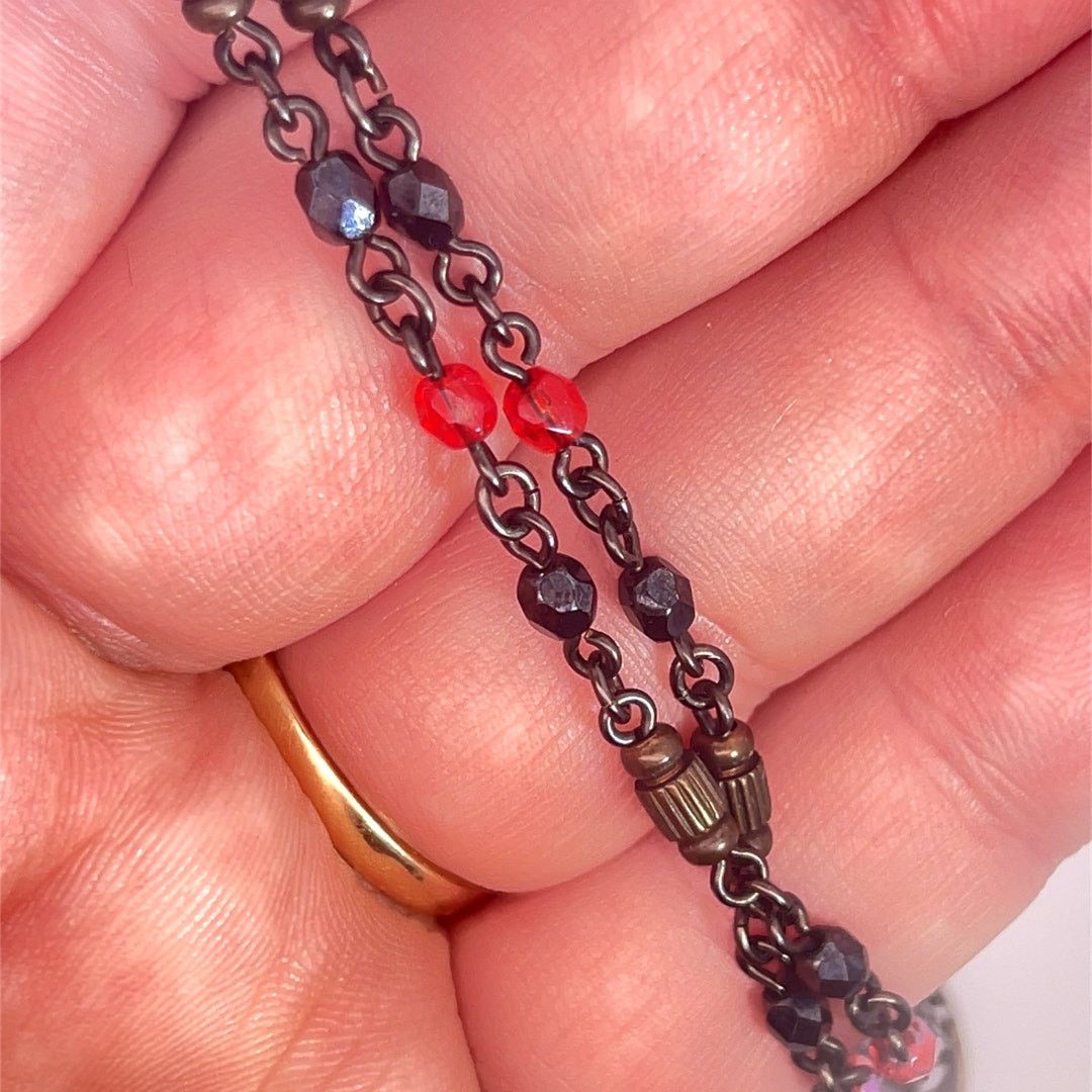 & Other Stories Ben - Amun Vintage Red Crystal Pendant Antique Necklace Size ONE SIZE - 8 Thumbnail