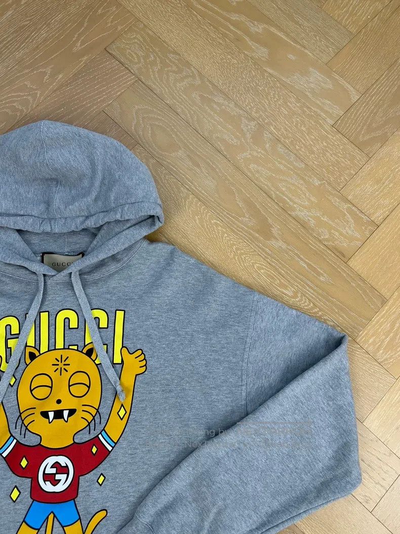 Gucci Gucci Letter kitten printed hood casual long-sleeved sweat Size US M / EU 48-50 / 2 - 5 Thumbnail