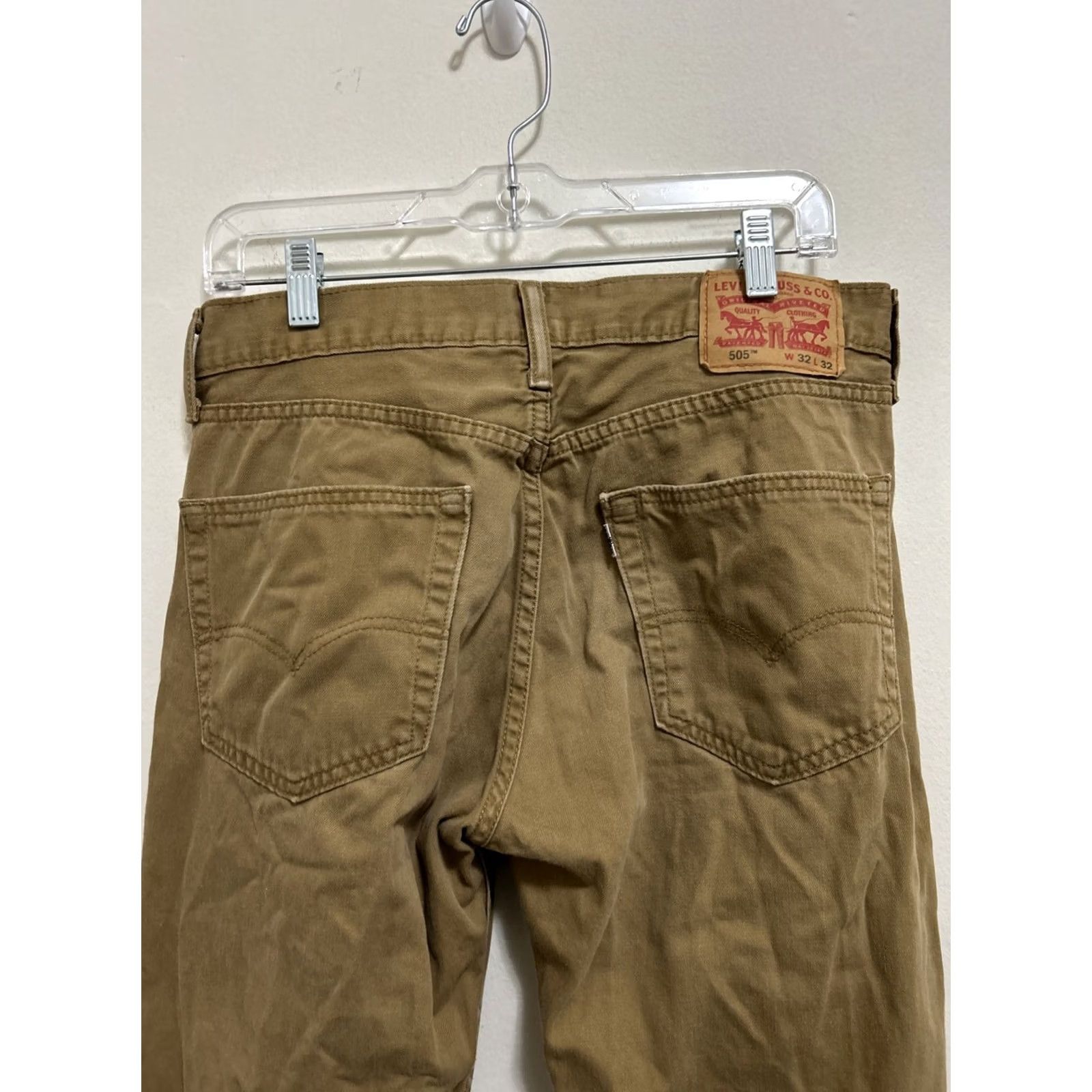Levi's Levi's 505 Jeans Mens 32x32 Brown Regular Fit Denim White Tab Straight Leg 5-Pocket Capable Men Regular Size Type Jeans Mens Girls Boys Women Mens Size US 32 / EU 48 - 5 Thumbnail