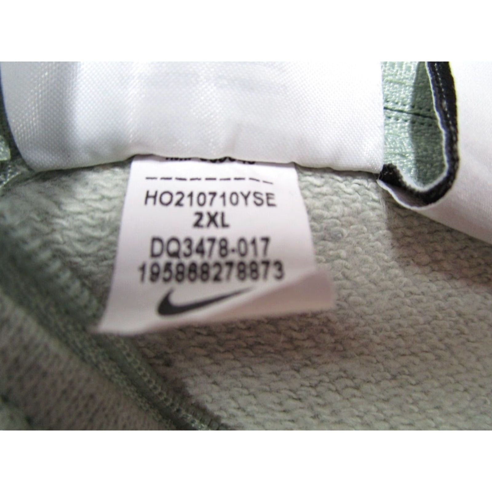 Nike Nike Sportswear Hoodie Mens 2XL Green Reversible Heavyweight fleece pullover with pockets Size US XXL / EU 58 / 5 - 3 Thumbnail
