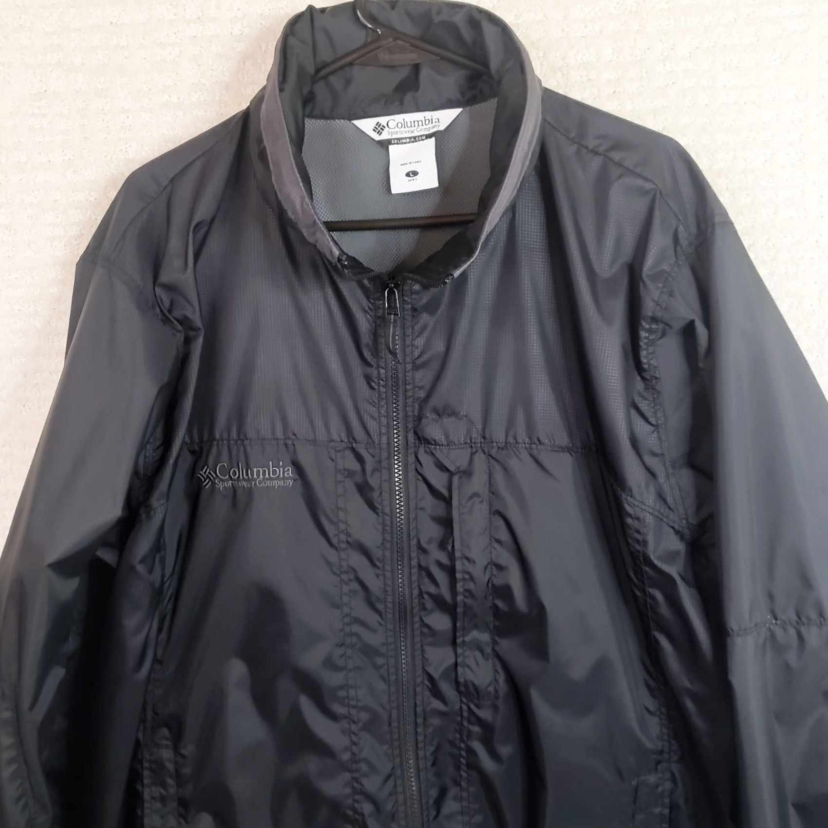 Rains Columbia Hooded Rain Coat Jacket Long Sleeve Black Full Zip Pockets Standup Collar Mens L Rain Size US L / EU 52-54 / 3 - 2 Thumbnail