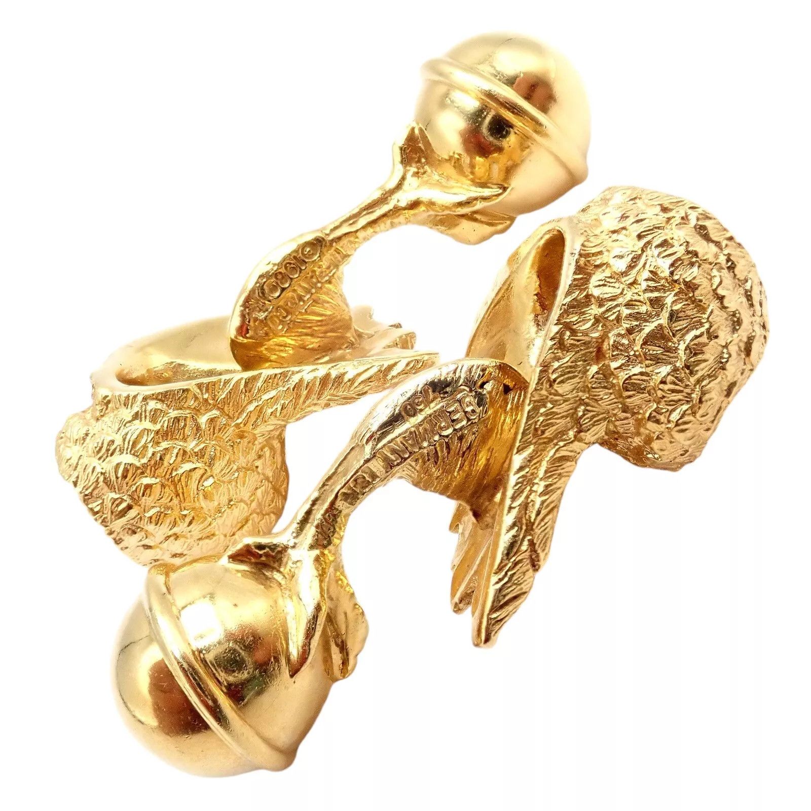 Tiffany & Co. Vintage Tiffany 18k Emerald Owl Germany 1989 Cufflinks Size ONE SIZE - 3 Thumbnail