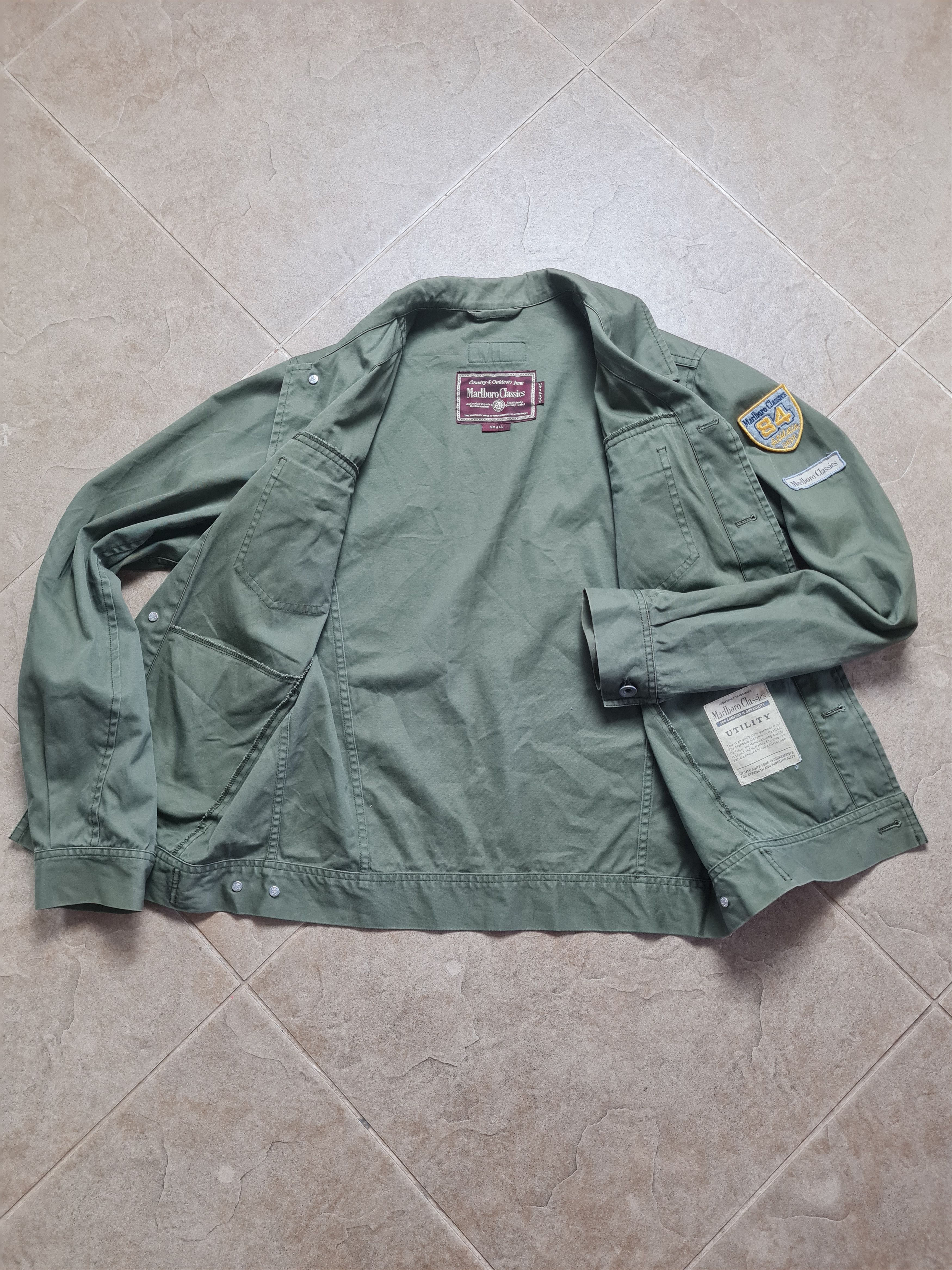 Marlboro Vintage rare military jacket Denim 90s Marlboro ARMY USA Size US S / EU 44-46 / 1 - 15 Thumbnail