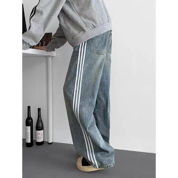 Jean Asaoka x Hino Track Straight Leg Baggy Jeans Size US 30 / EU 46 - 5 Thumbnail