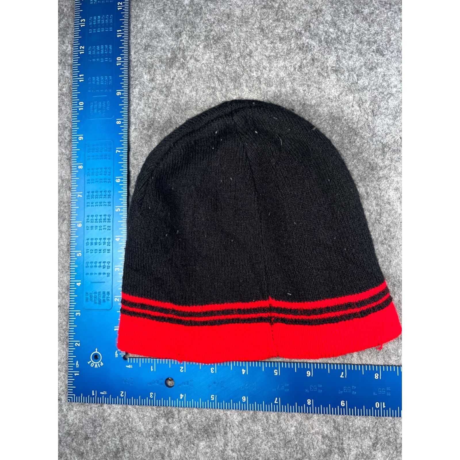 Vintage HYP Hats Beanie Adult One Size Black Red Knit 100% Acrylic Size ONE SIZE - 4 Thumbnail