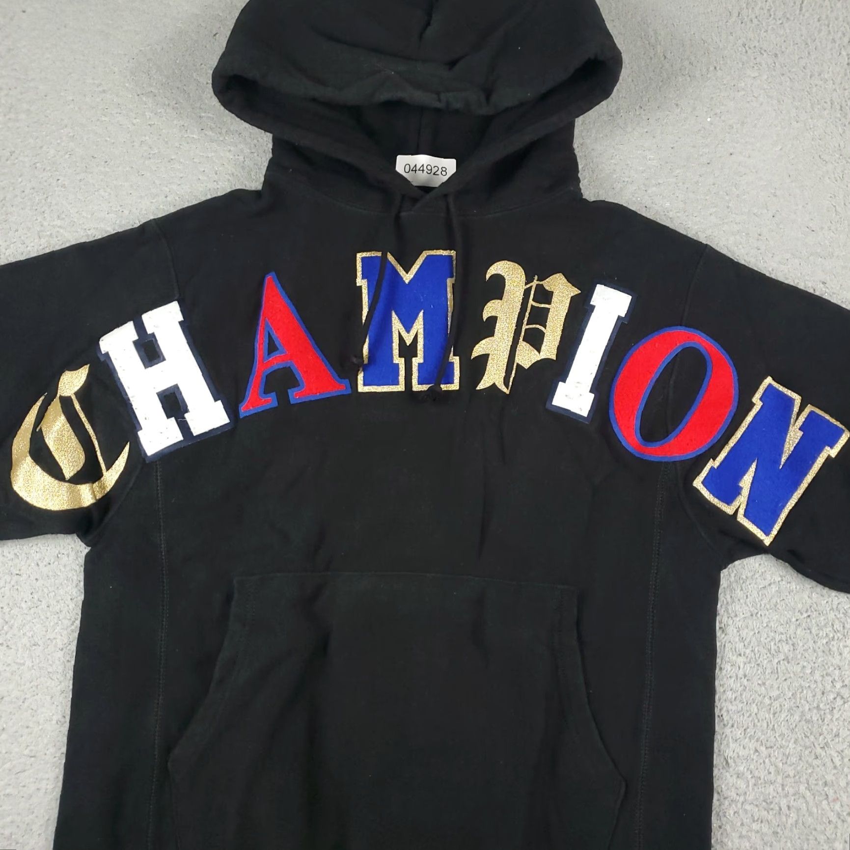 Champion VINTAGE Champion Hoodie Pullover Mens Small Black Cotton Blend Casual Sweatshirt All Seasons Size US S / EU 44-46 / 1 - 3 Thumbnail