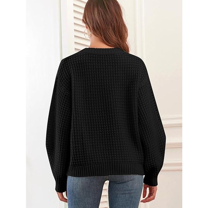 ZAFUL Womens Sweater Cable Knit Oversized Sweaters Crewneck Long Size L / US 10 / IT 46 - 4 Thumbnail