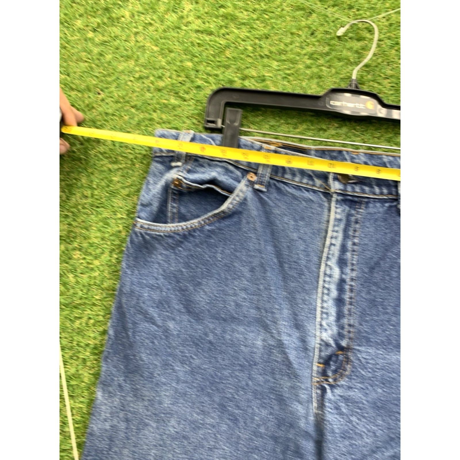 Levi's VINTAGE Levi's 505 Jeans Mens Regular Straight Orange Tab Whiskered 38x31 Blue 5-Pocket USA 90s Western Mens Size US 38 / EU 54 - 3 Thumbnail