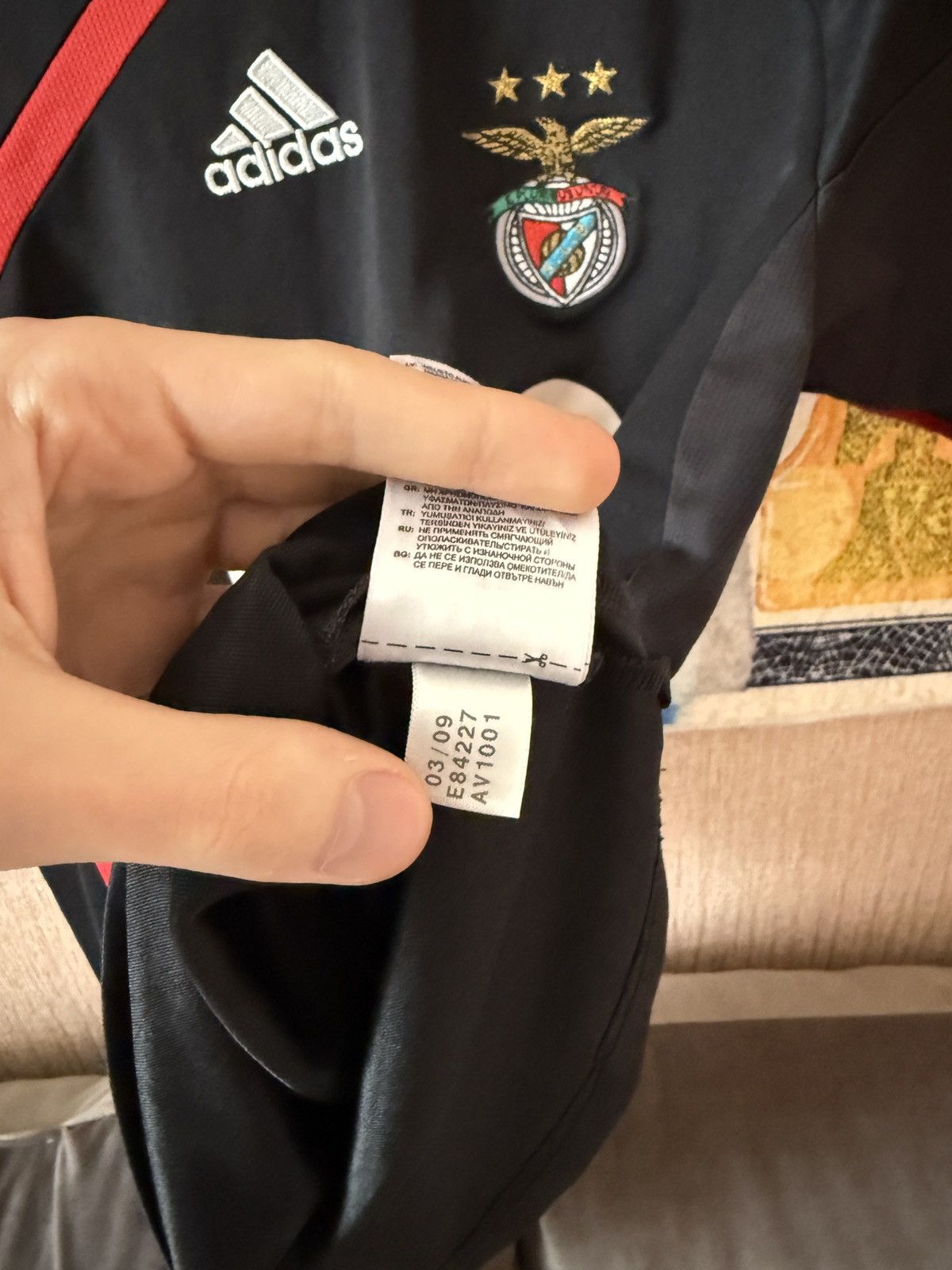 Adidas SL Benfica Adidas Away Shirt 09/10 Diogo #7 Soccer Jersey Size US S / EU 44-46 / 1 - 9 Thumbnail