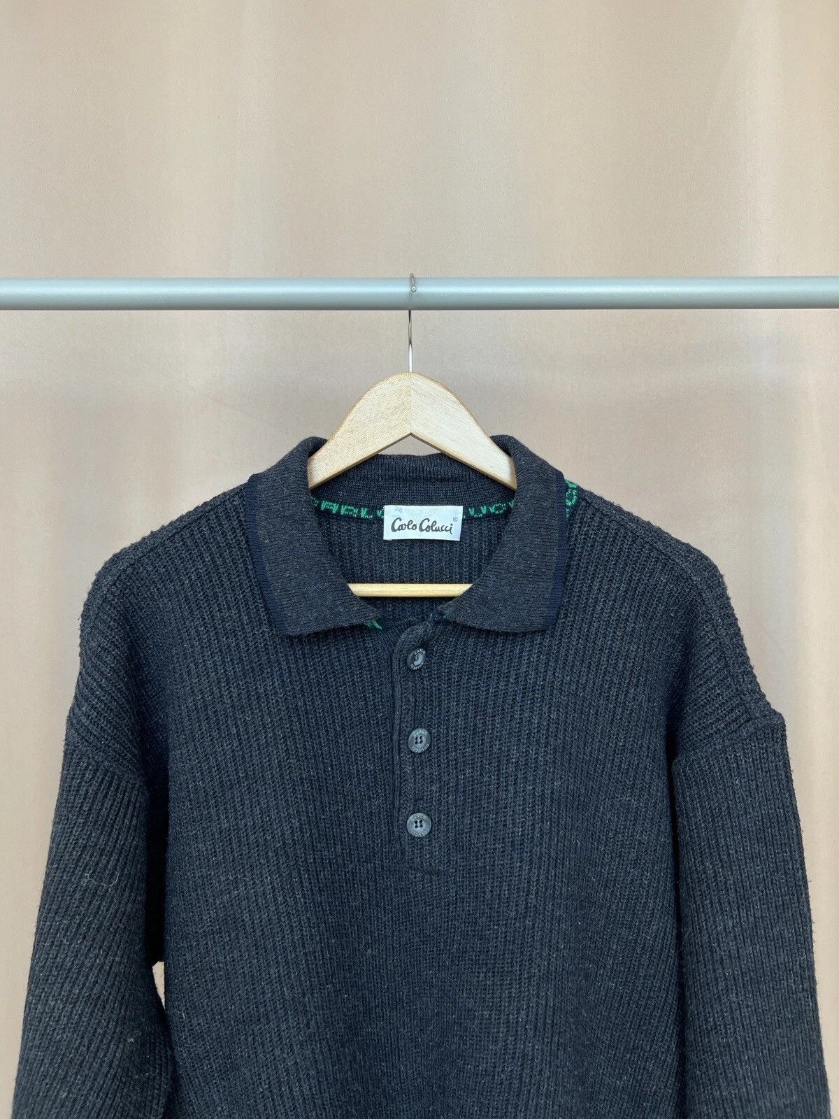 Carlo Colucci Carlo Colucci Wool Sweater Mens Size 50 or M Logo Pullover Size US M / EU 48-50 / 2 - 2 Thumbnail
