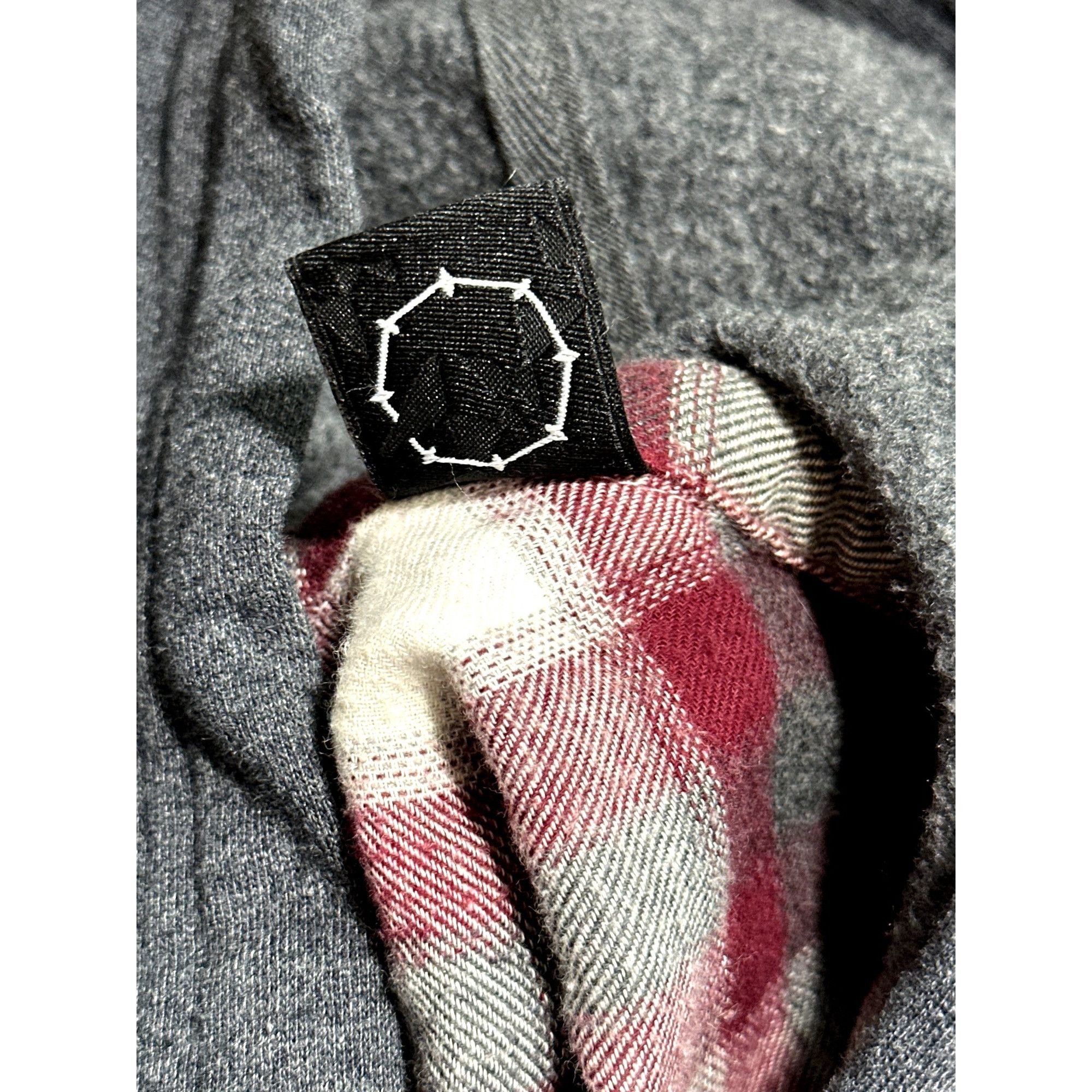 Empyre Empyre Hooded Plaid Flannel Shirt Jacket Burgundy Gray Ombre Size S / US 4 / IT 40 - 8 Thumbnail