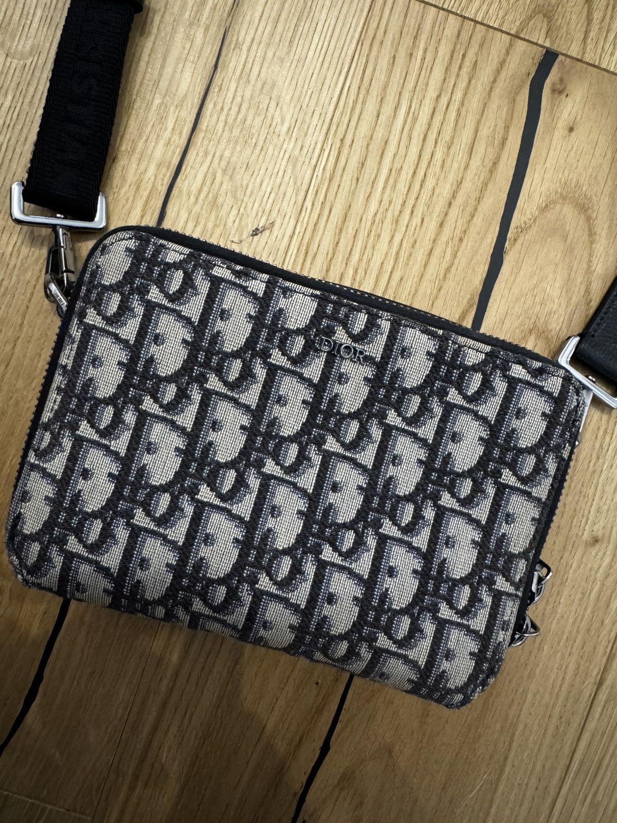 Dior Dior Oblique Jacquard Zipped Pouch with Strap Size ONE SIZE - 2 Thumbnail
