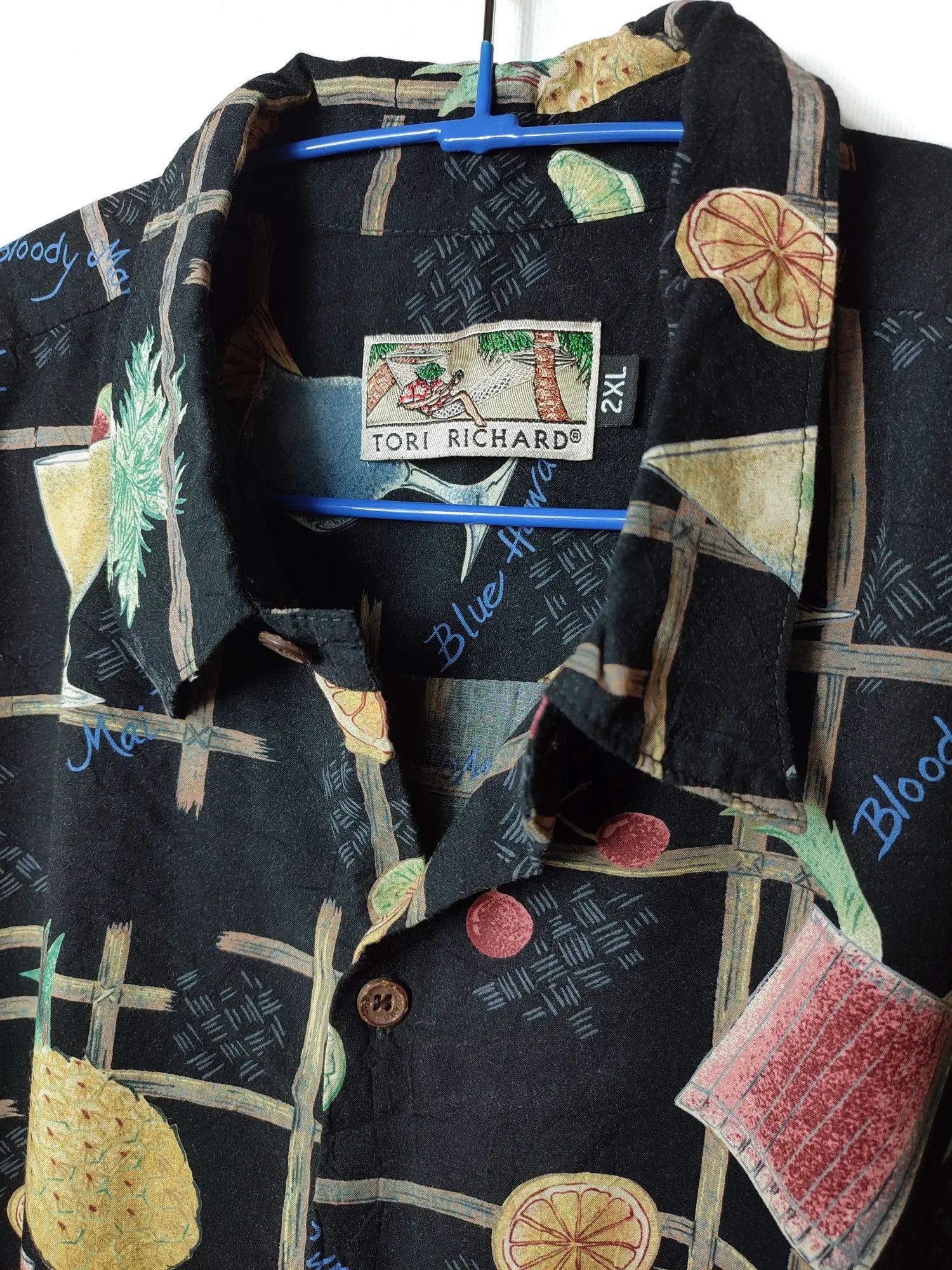 Tori Richard × Vintage Vintage Cocktails Hawaiian shirt Size US XL / EU 56 / 4 - 4 Thumbnail