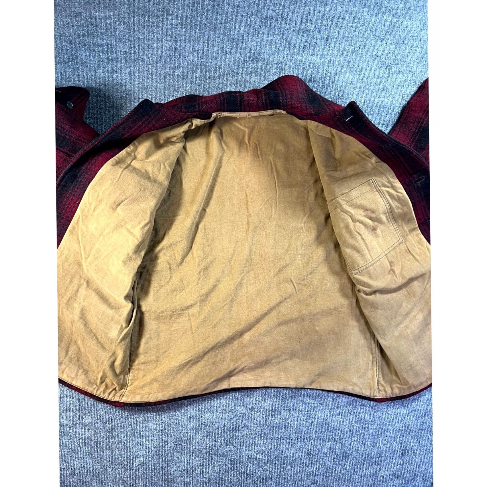 Carter's VINTAGE Carter's H.W. Carter & Sons Wool Hunting Jacket Mens XL Red Black 1950s Size US XL / EU 56 / 4 - 7 Thumbnail