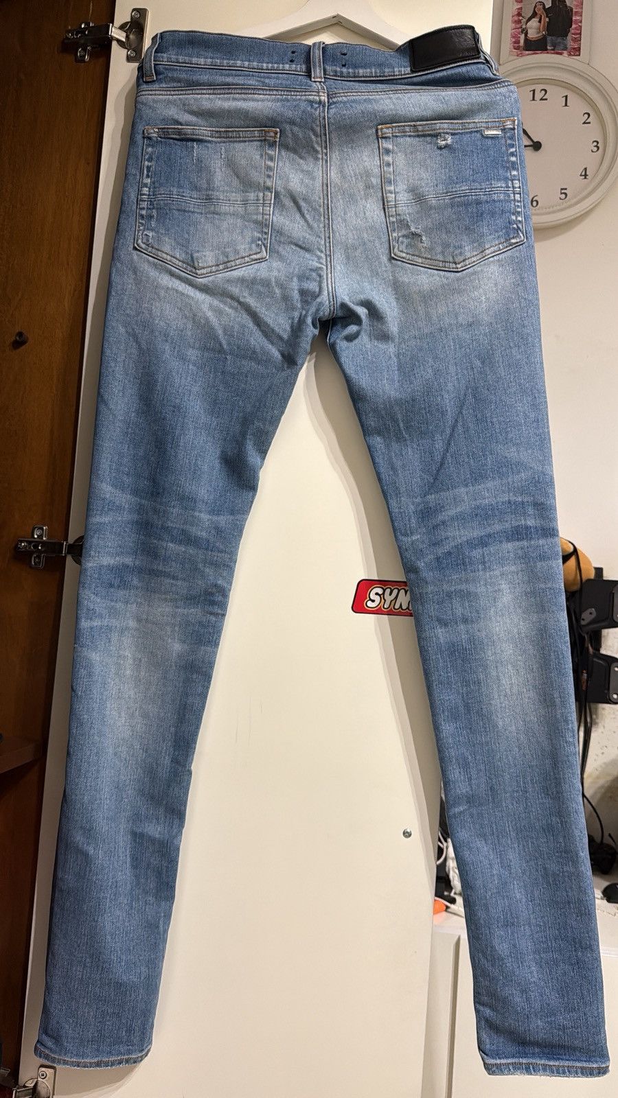 Amiri Amiri Mx1 Blue patch denim jeans Size US 32 / EU 48 - 2 Thumbnail