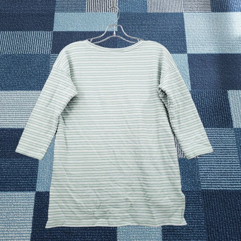 Vintage Columbia T-Shirt Womens M Green Striped 3/4 Sleeve Casual Logo Fish Outdoor Pullover Shirt Medium Womens Size M / US 6-8 / IT 42-44 - 1 Thumbnail