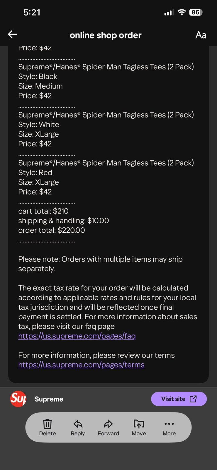 Hanes Supreme / Hanes tagless tees Size US XL / EU 56 / 4 - 3 Thumbnail