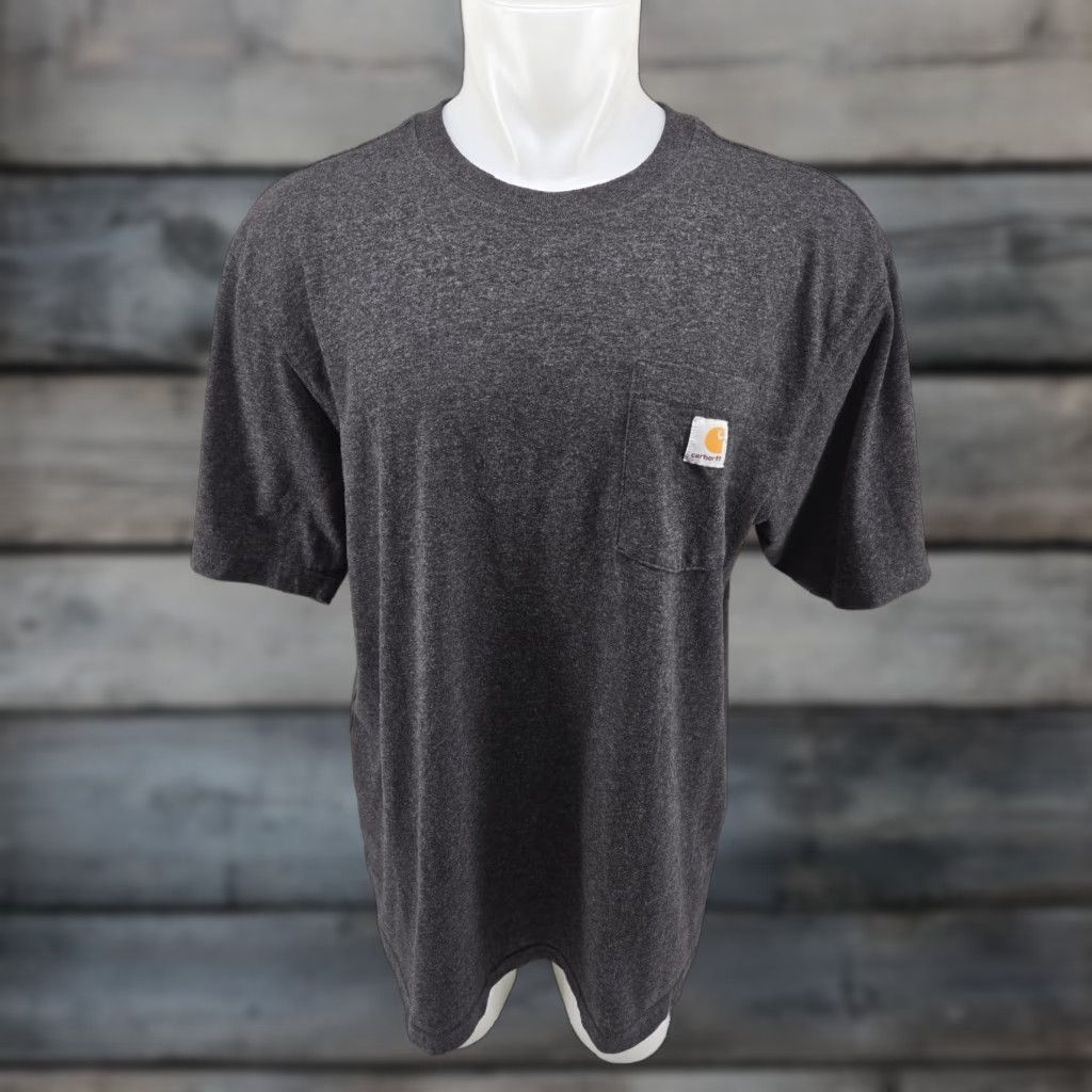 Carhartt Carhartt T Shirt Mens L TALL ORG FIT Gray Short Sleeve Pocket T Logo K87 CHR Size US L / EU 52-54 / 3 - 1 Thumbnail