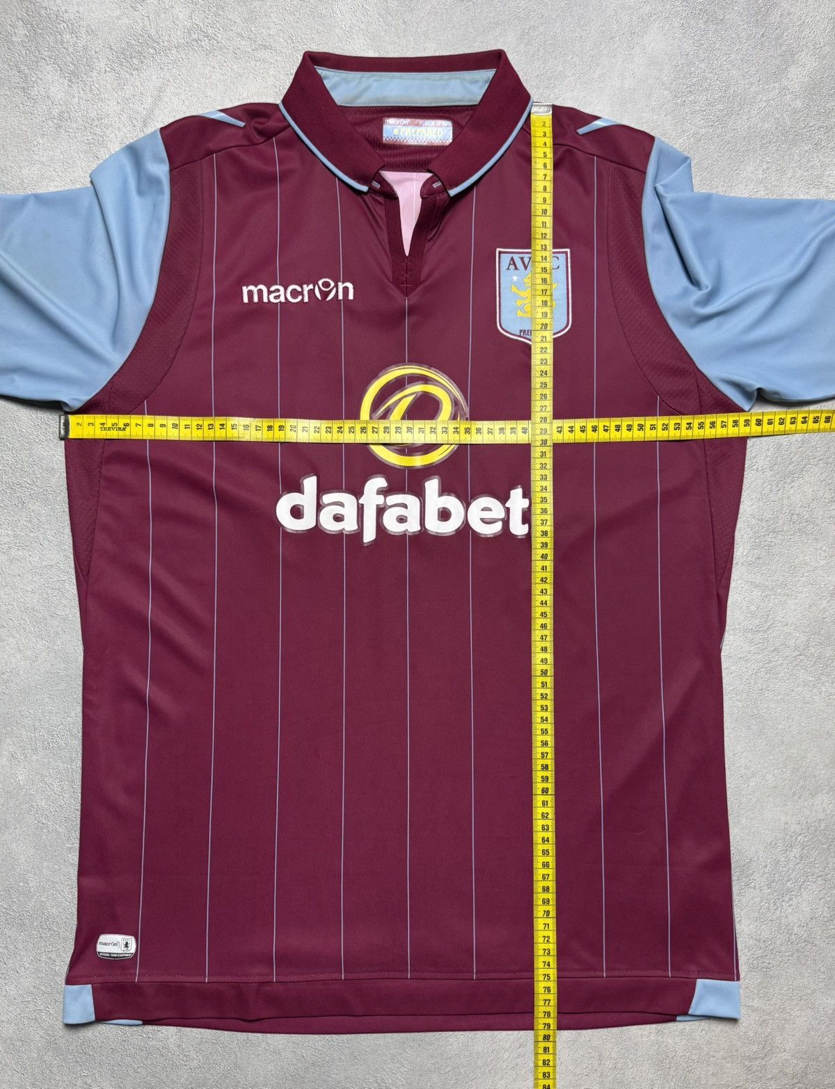 Macron Aston Villa 2014 2015 Home Shirt Soccer Jersey Macron Size US XL / EU 56 / 4 - 18 Thumbnail