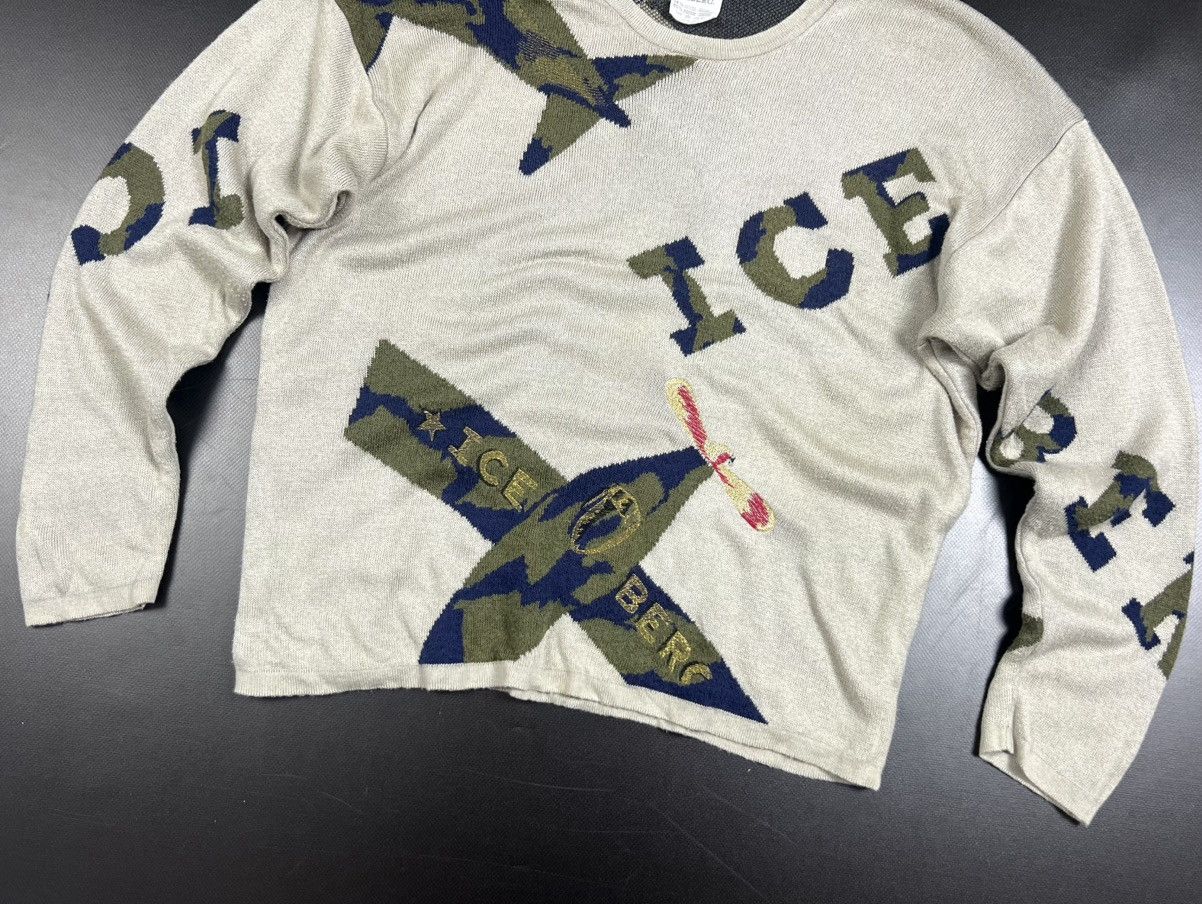 Iceberg × Vintage Vintage Iceberd Airplane Embroidered Logo Sweater Size S Size US XS / EU 42 / 0 - 8 Thumbnail