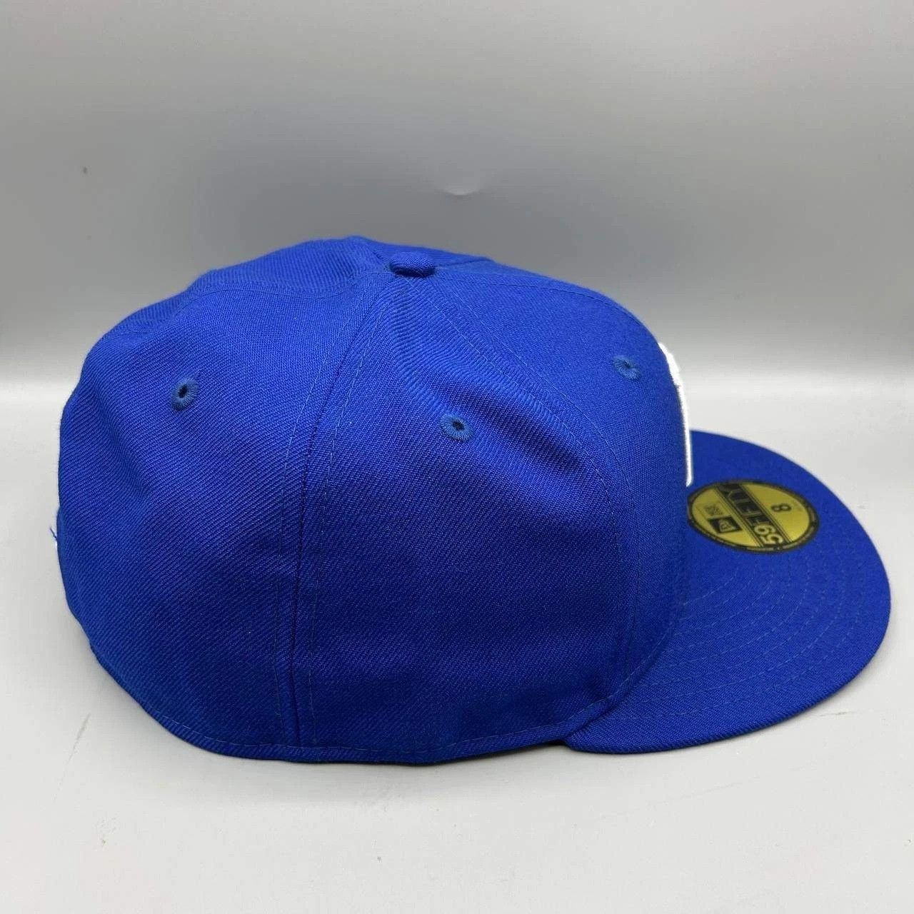 New Era Kansas City Royals Hat Men 8 Blue Gray MLB Fitted Cap Wool Size ONE SIZE - 6 Thumbnail