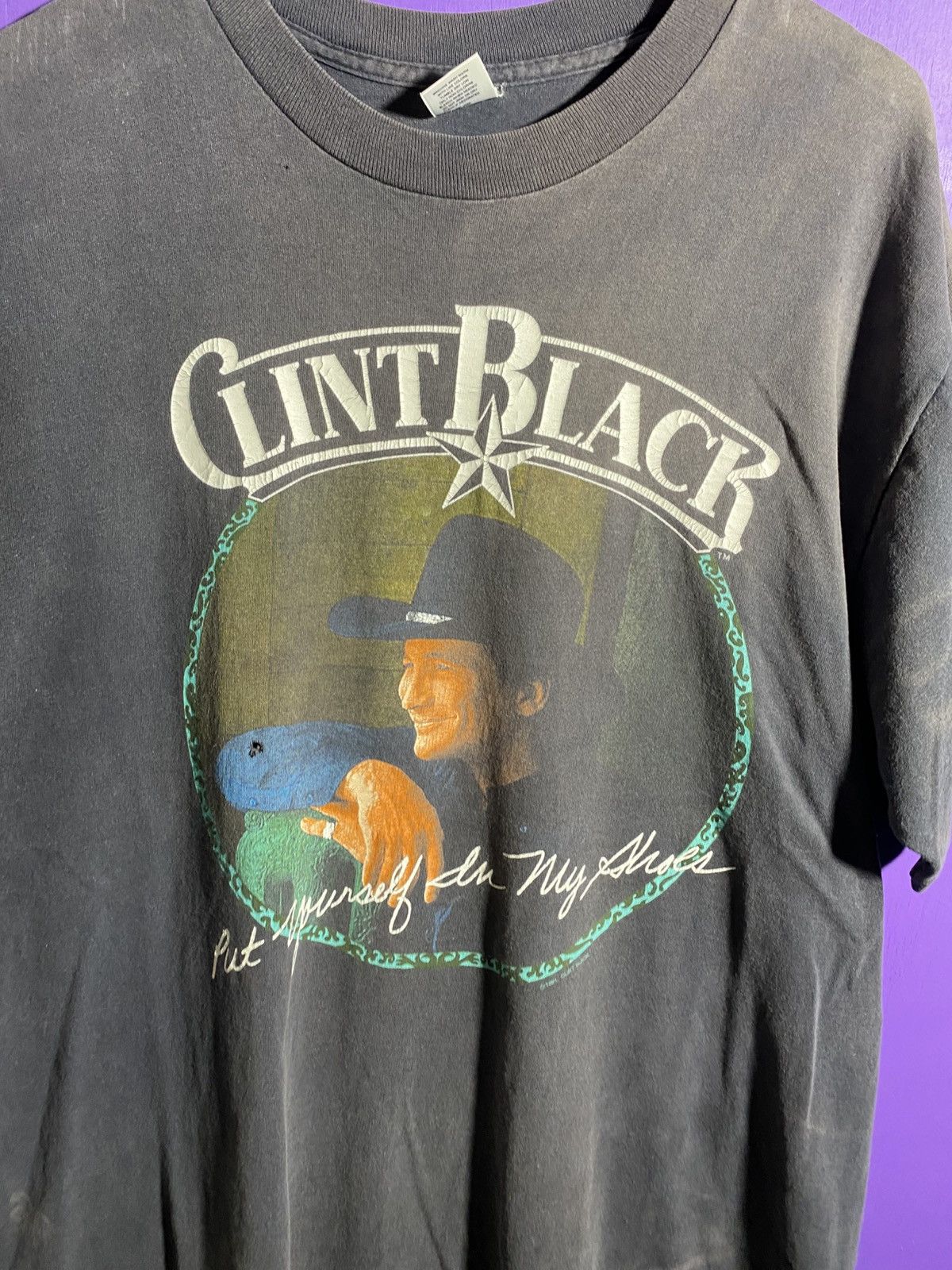 Band Tees × Vintage Vintage 1991 Clint black put yourself in my shoes tour tee Size US XL / EU 56 / 4 - 3 Thumbnail